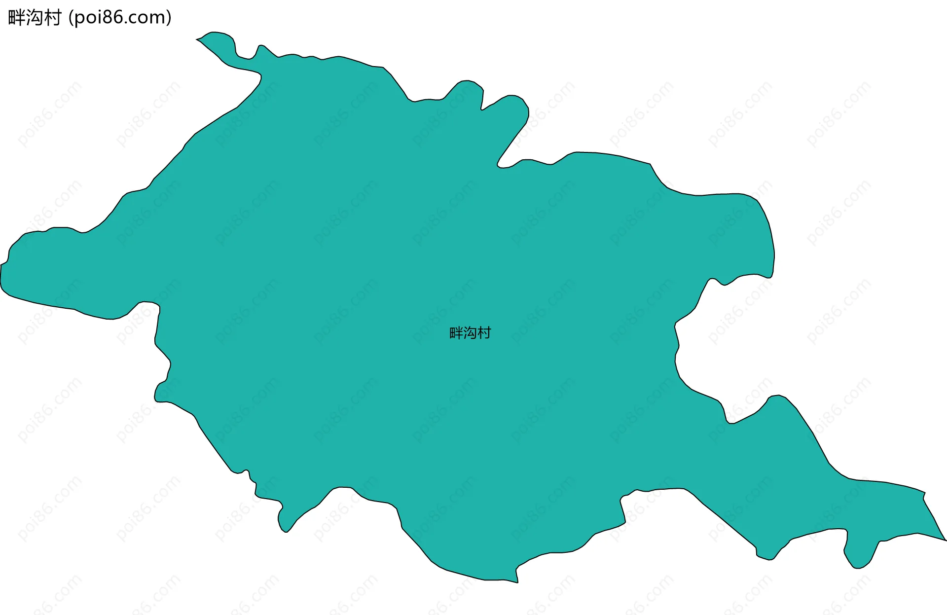 畔沟村边界地图