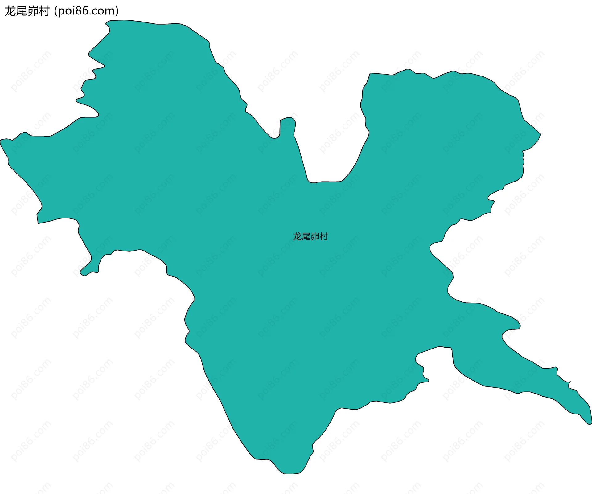 龙尾峁村边界地图