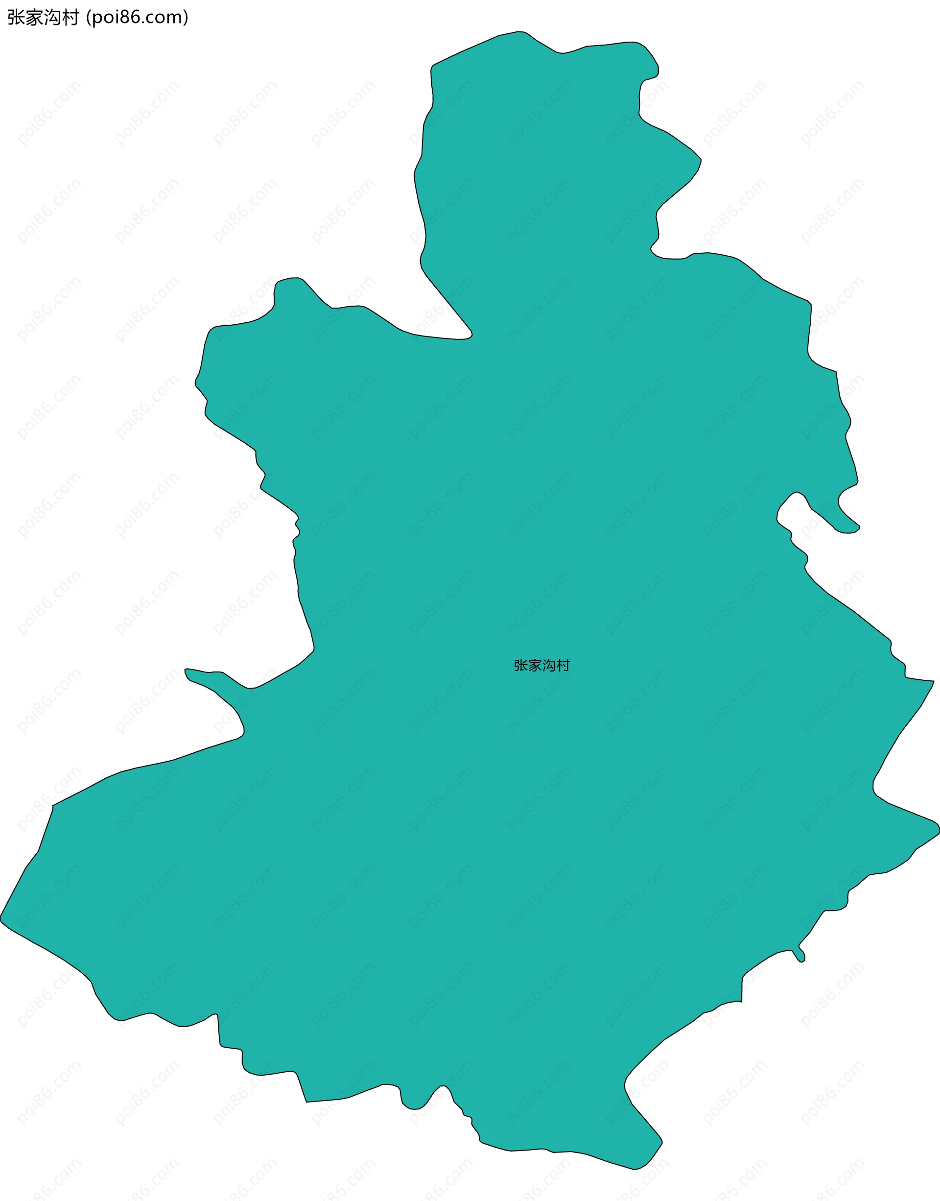 张家沟村边界地图