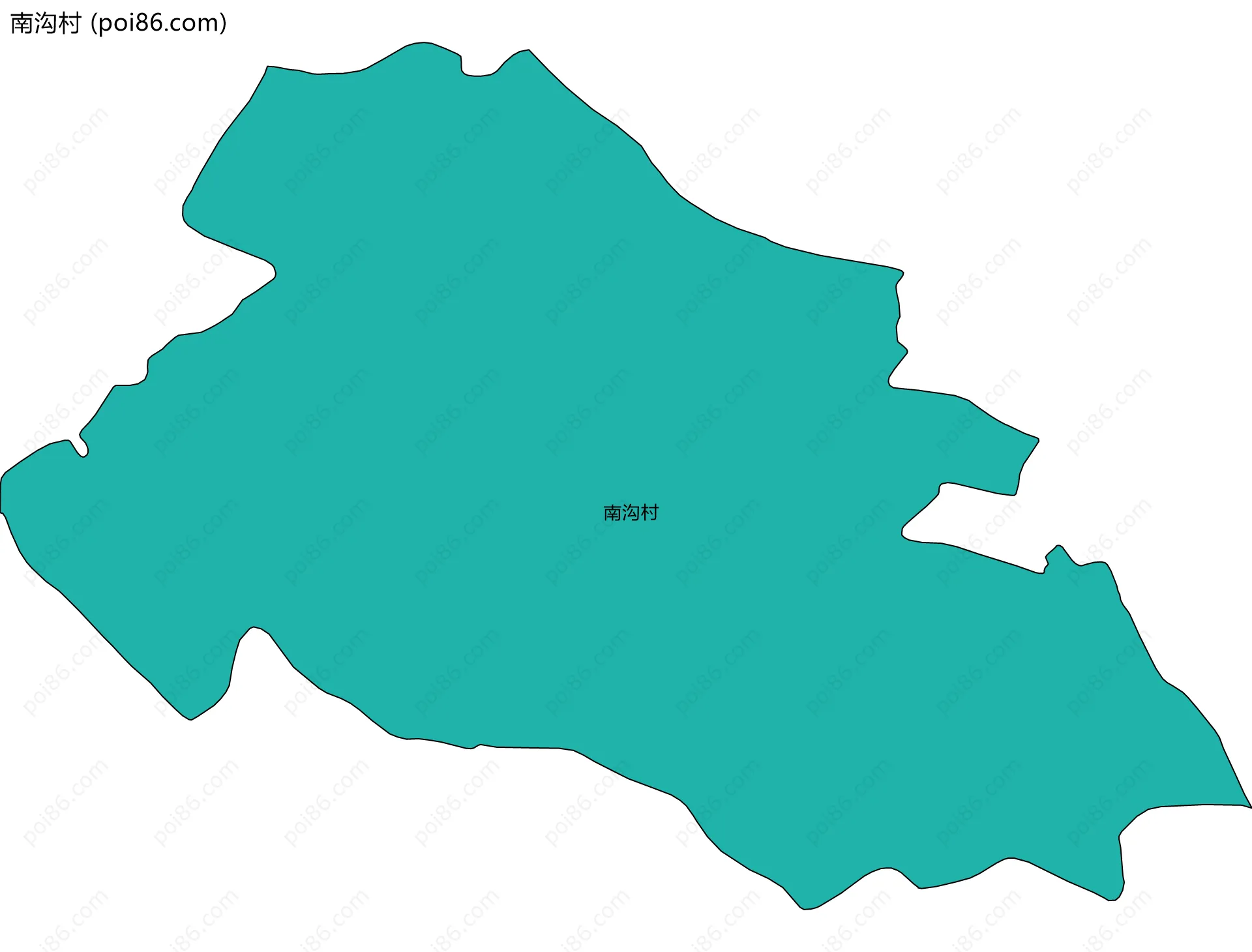 南沟村边界地图