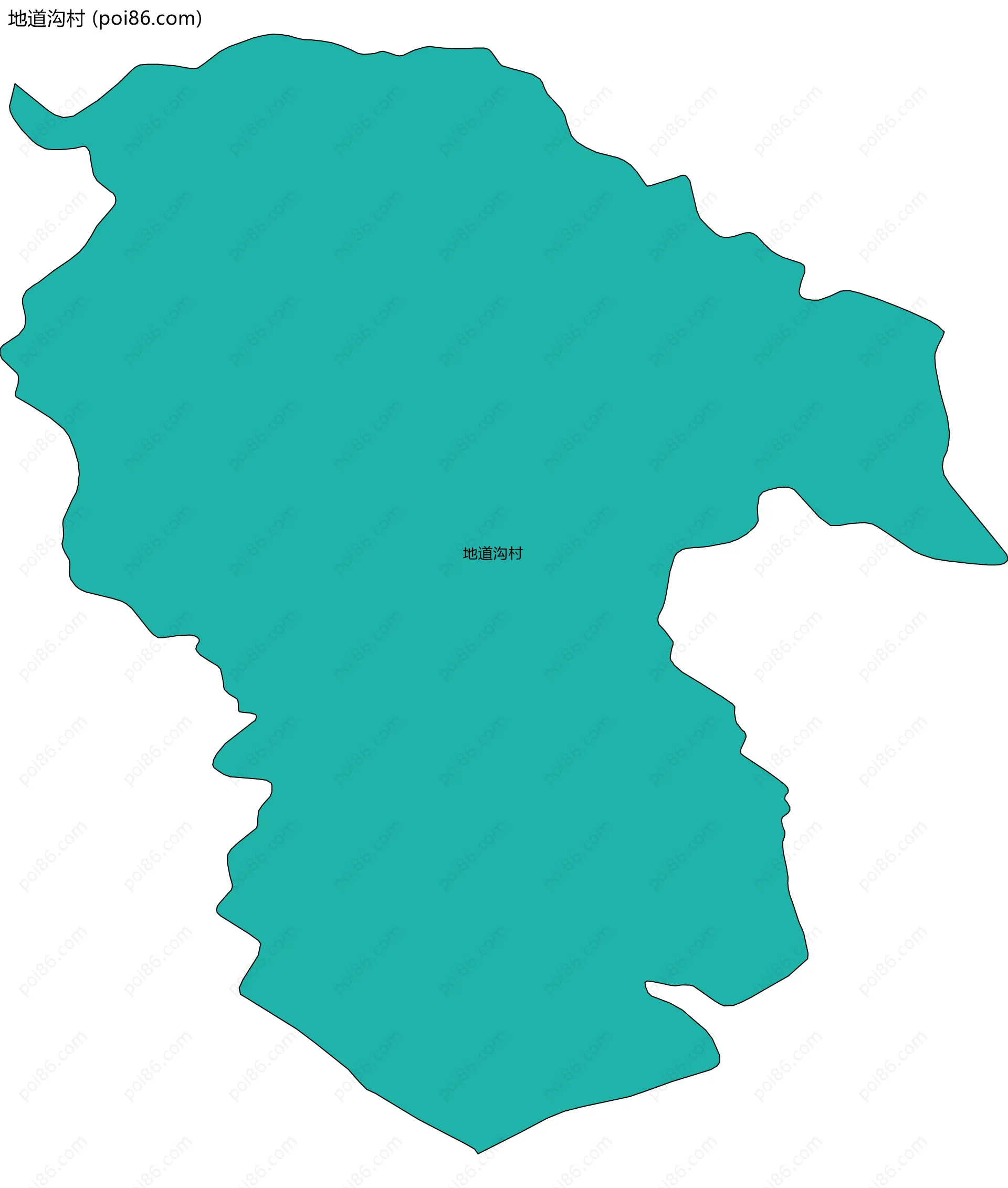 地道沟村边界地图