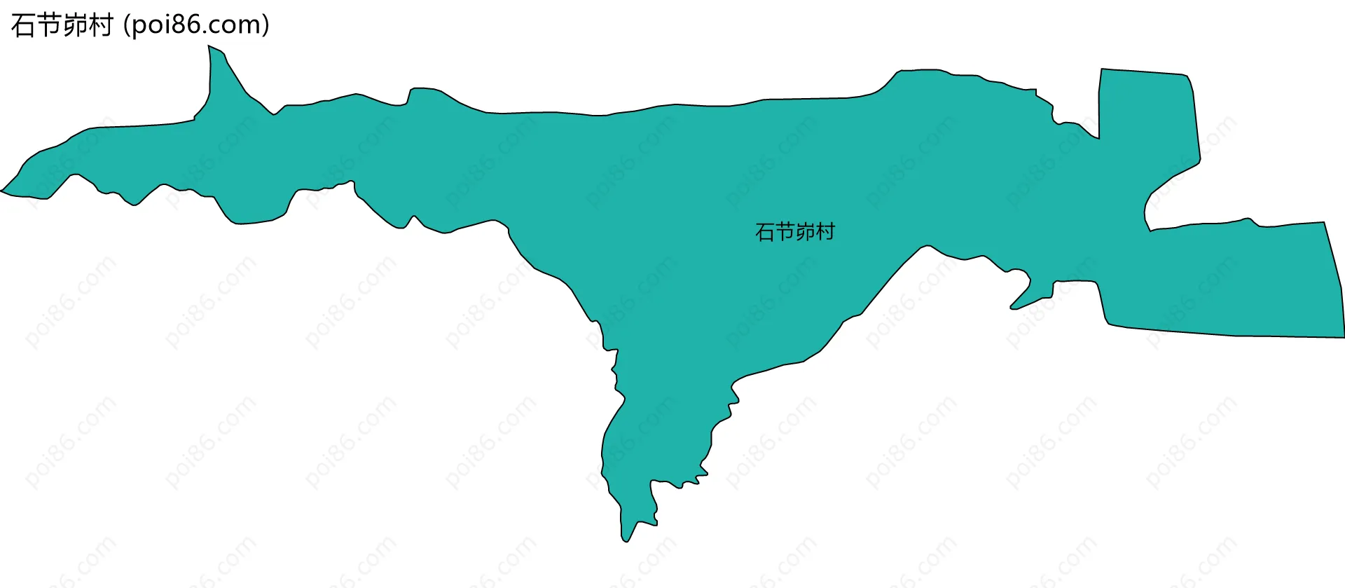 石节峁村边界地图