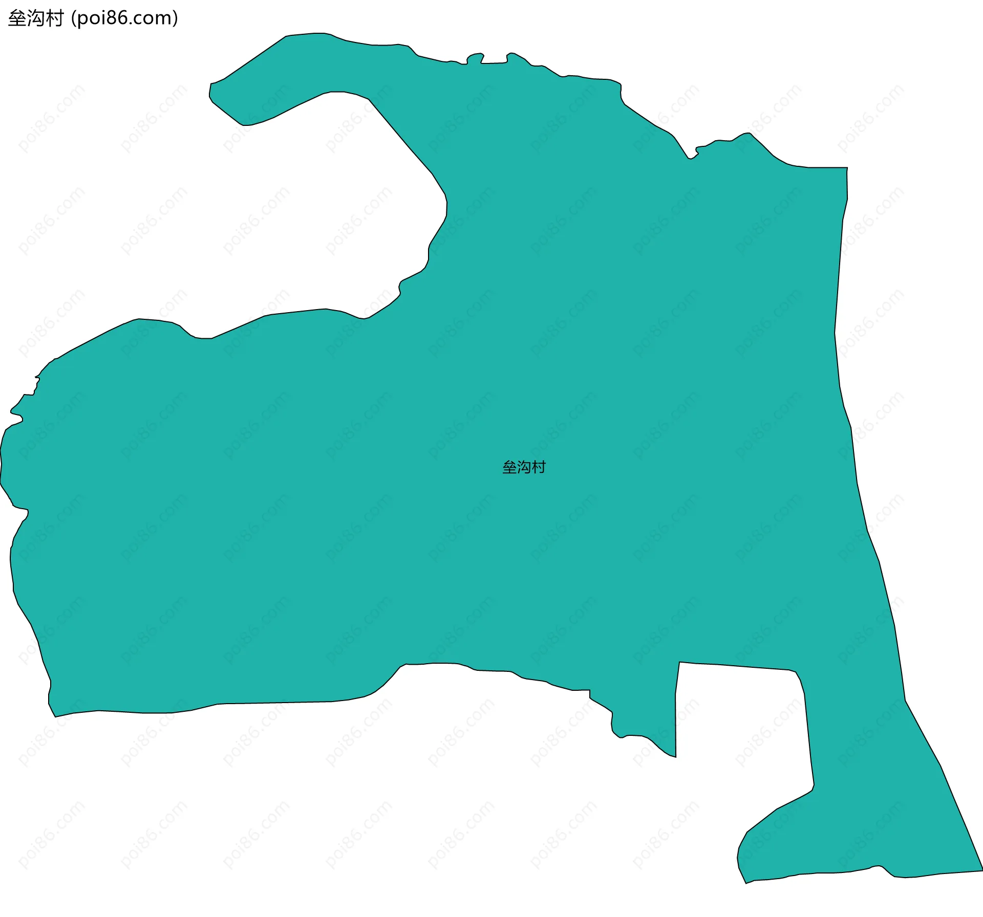 垒沟村边界地图