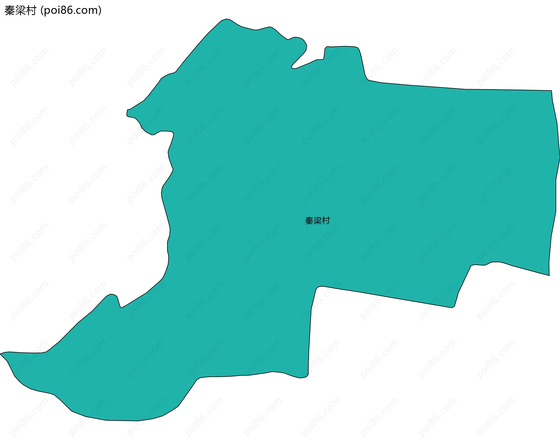 秦梁村边界地图