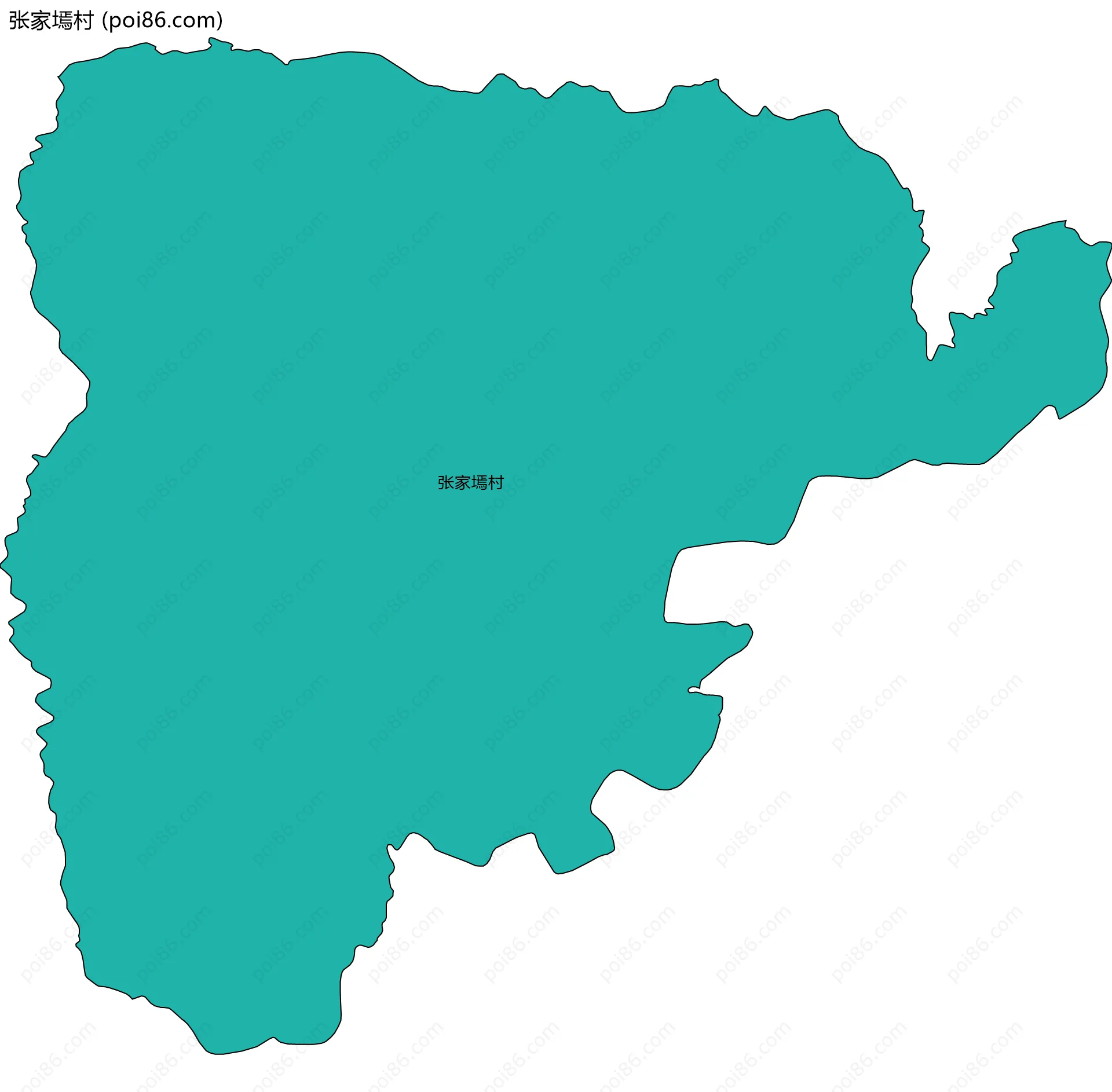 张家墕村边界地图