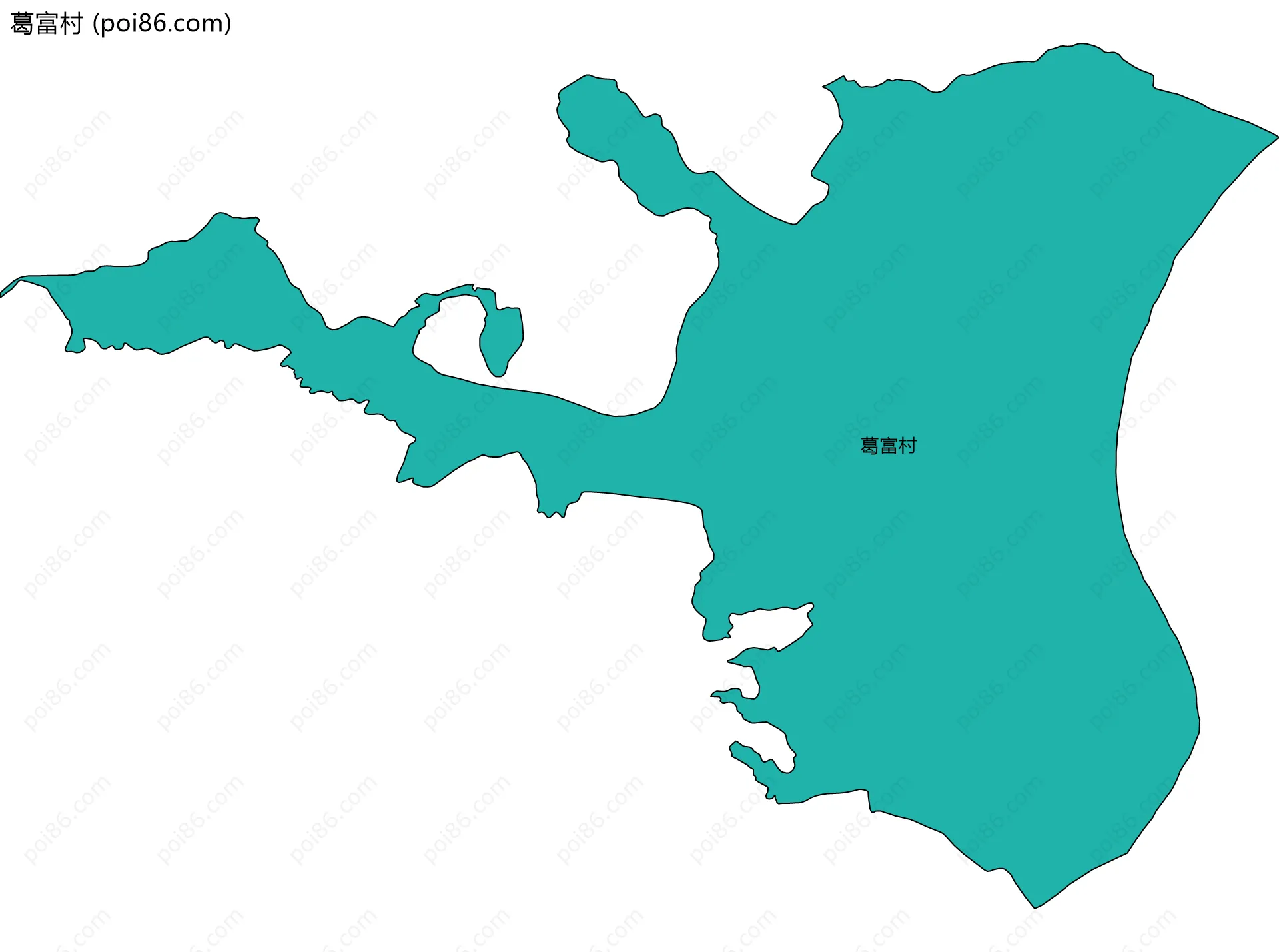 葛富村边界地图