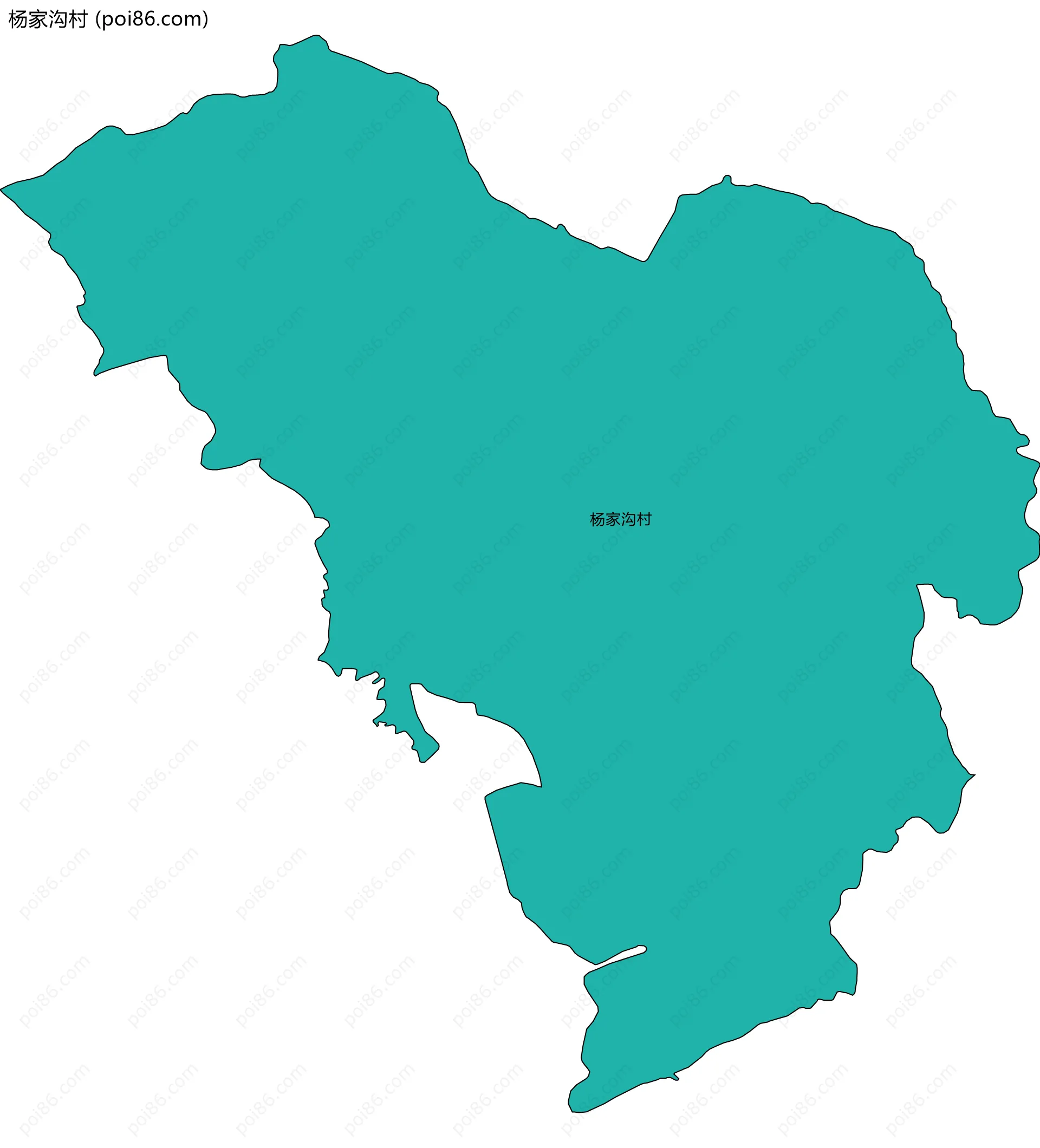 杨家沟村边界地图