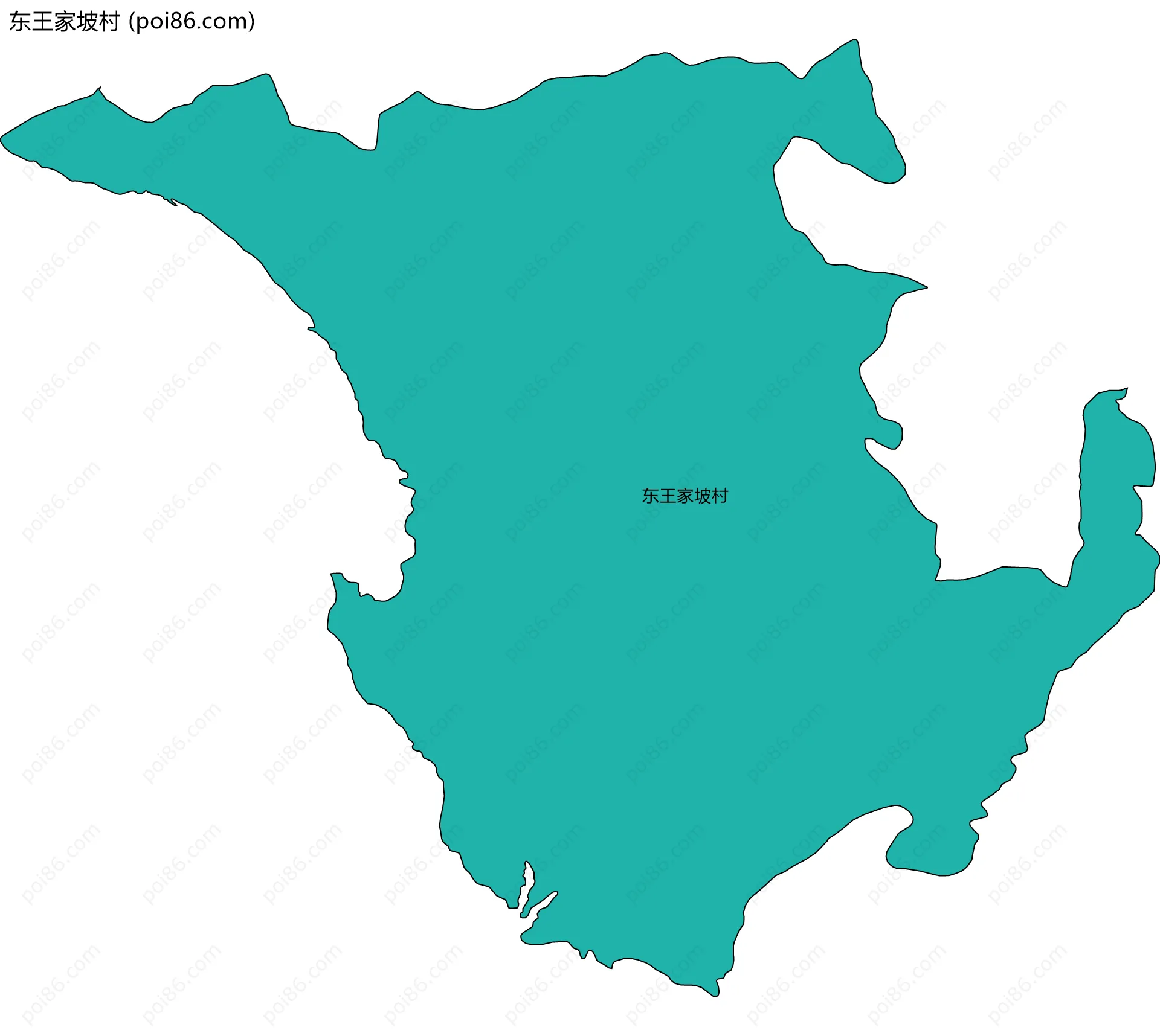 东王家坡村边界地图