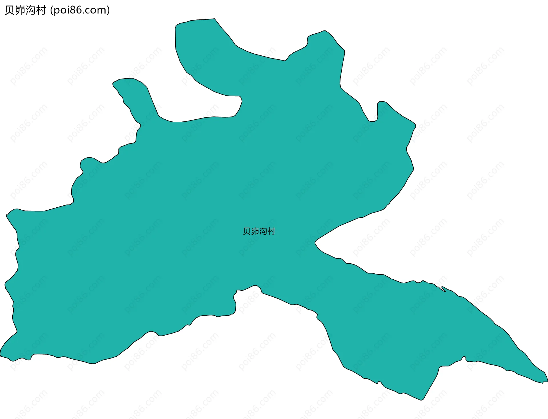贝峁沟村边界地图