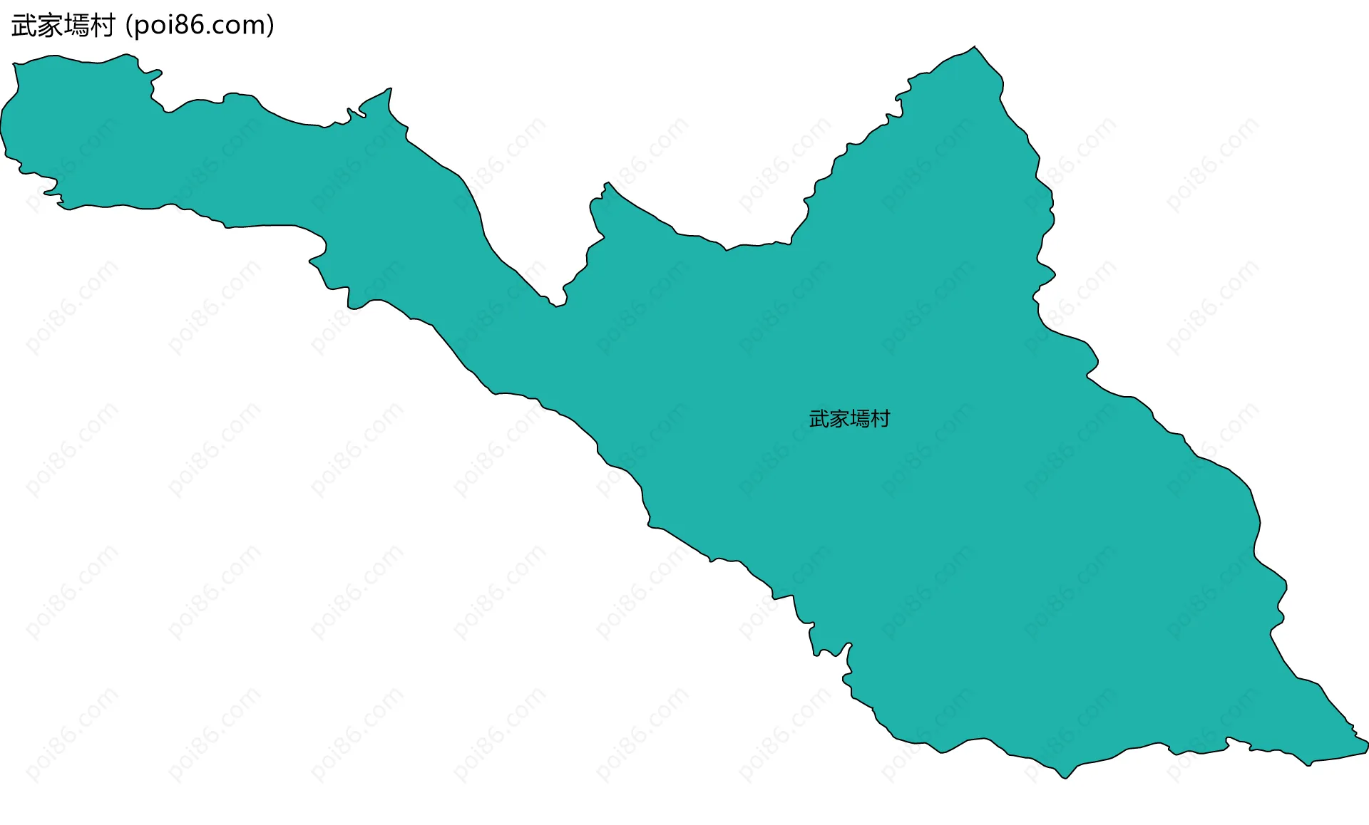 武家墕村边界地图