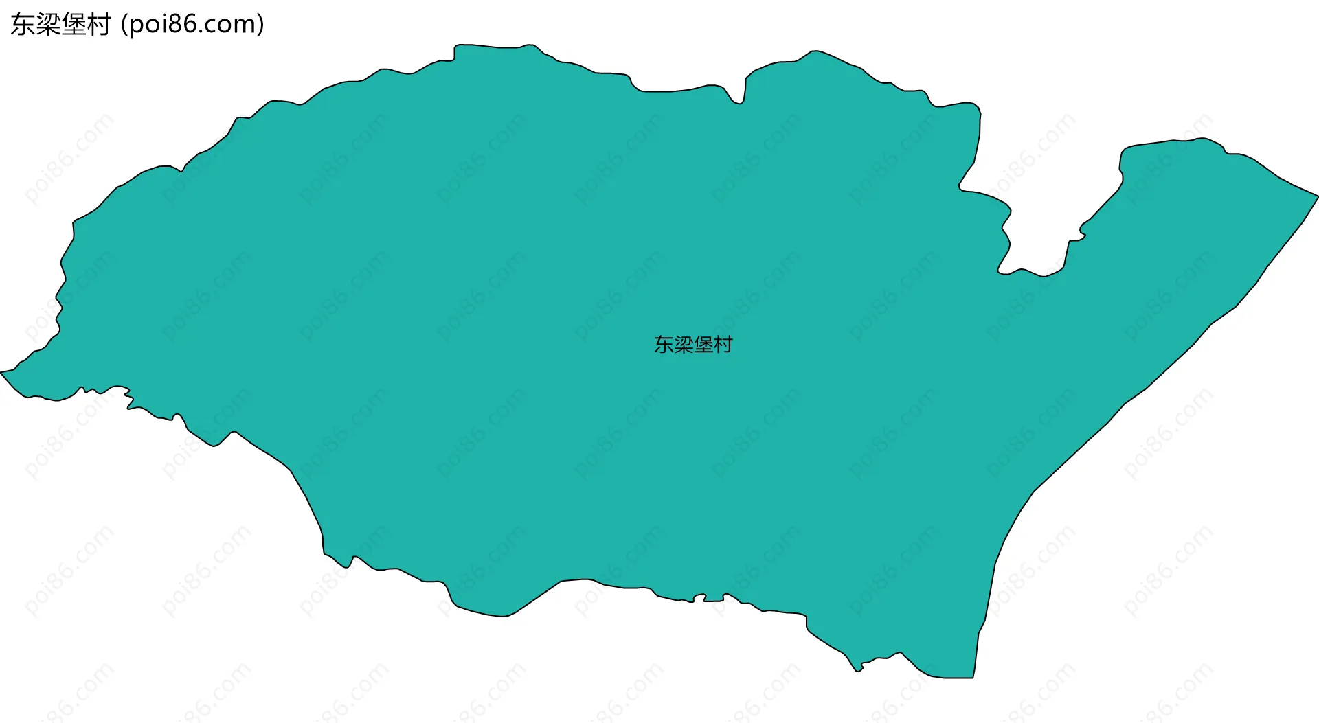 东梁堡村边界地图