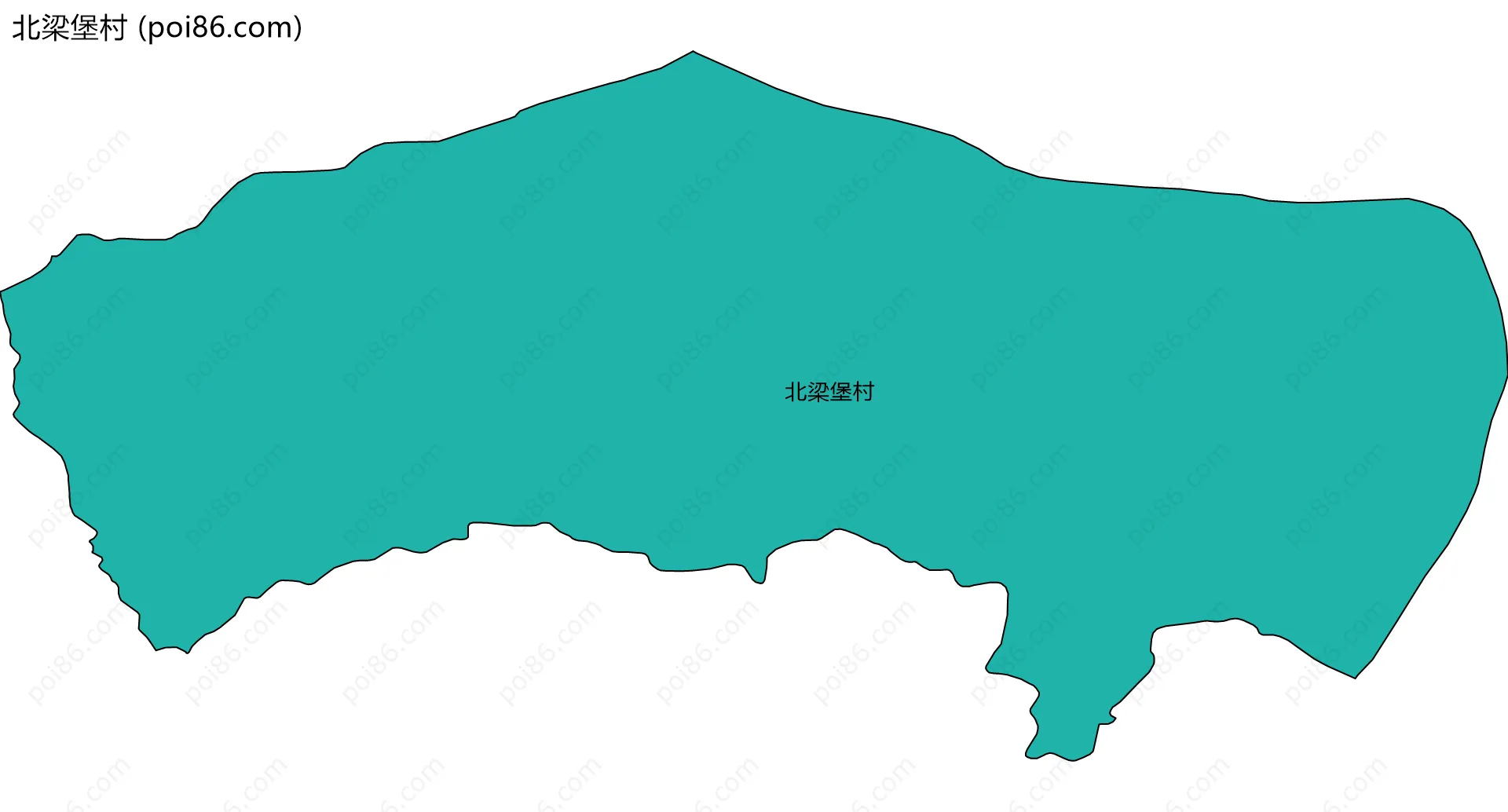 北梁堡村边界地图