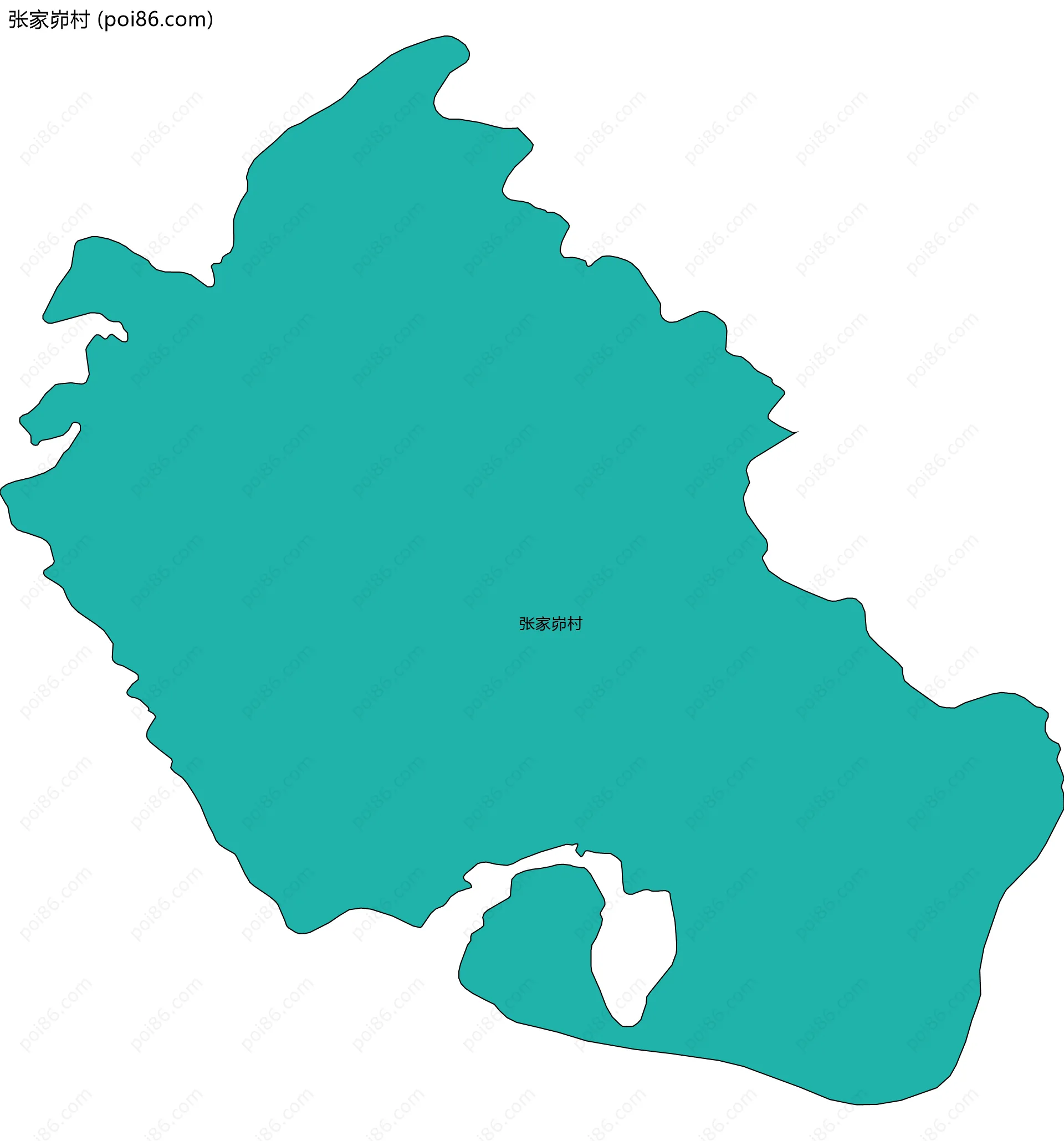 张家峁村边界地图