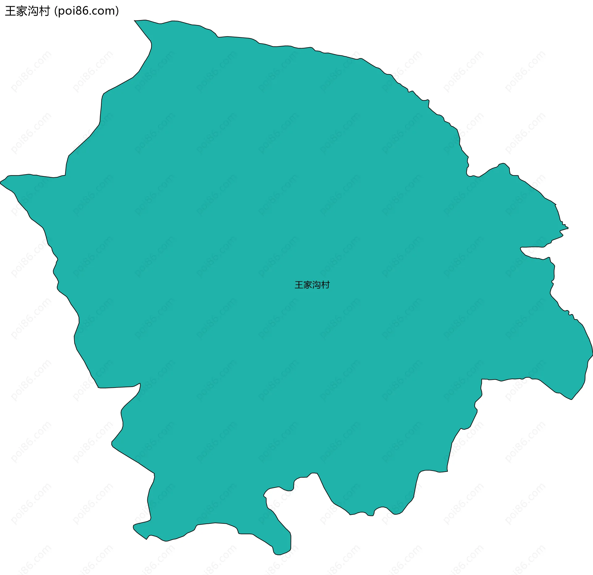 王家沟村边界地图