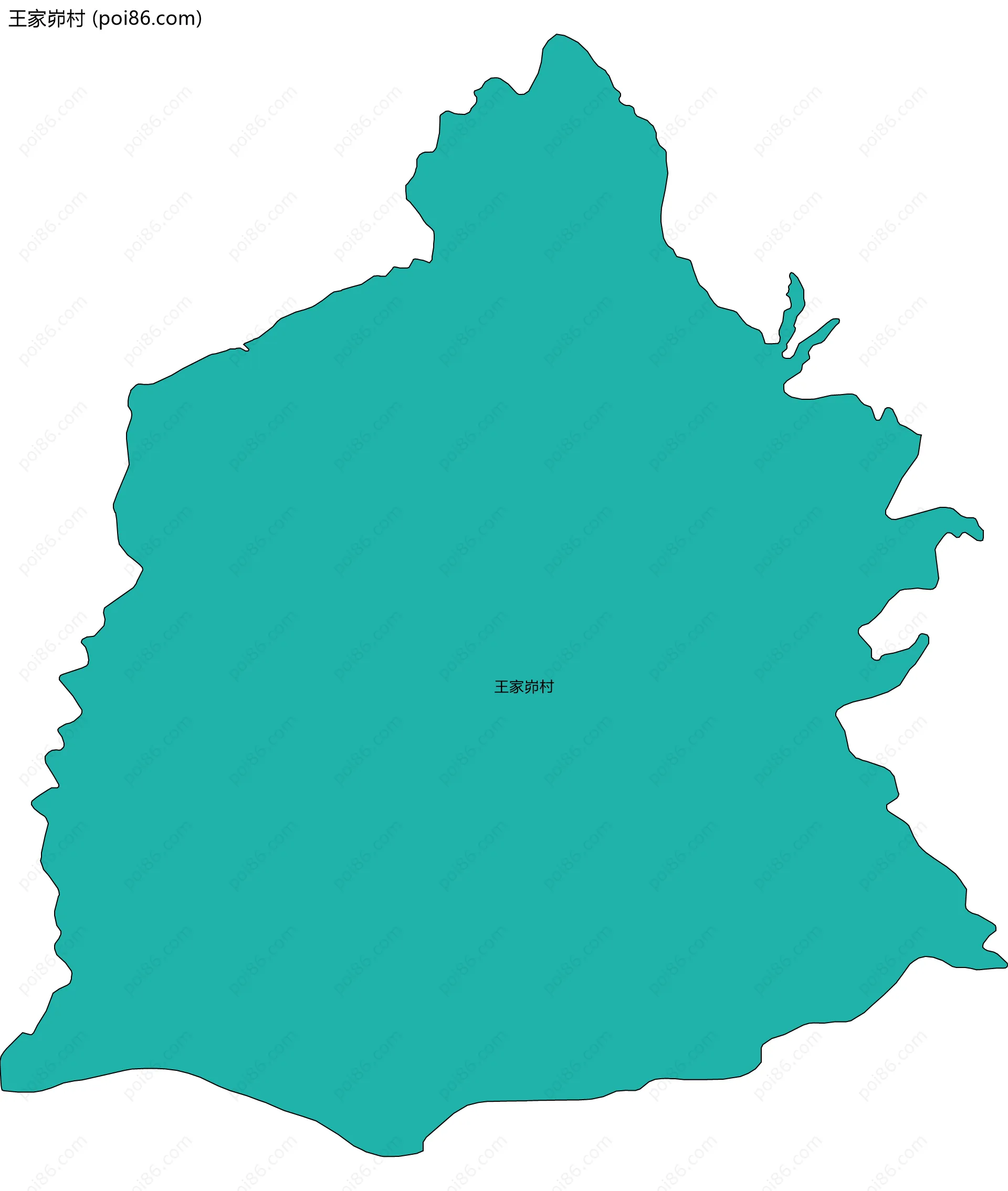 王家峁村边界地图