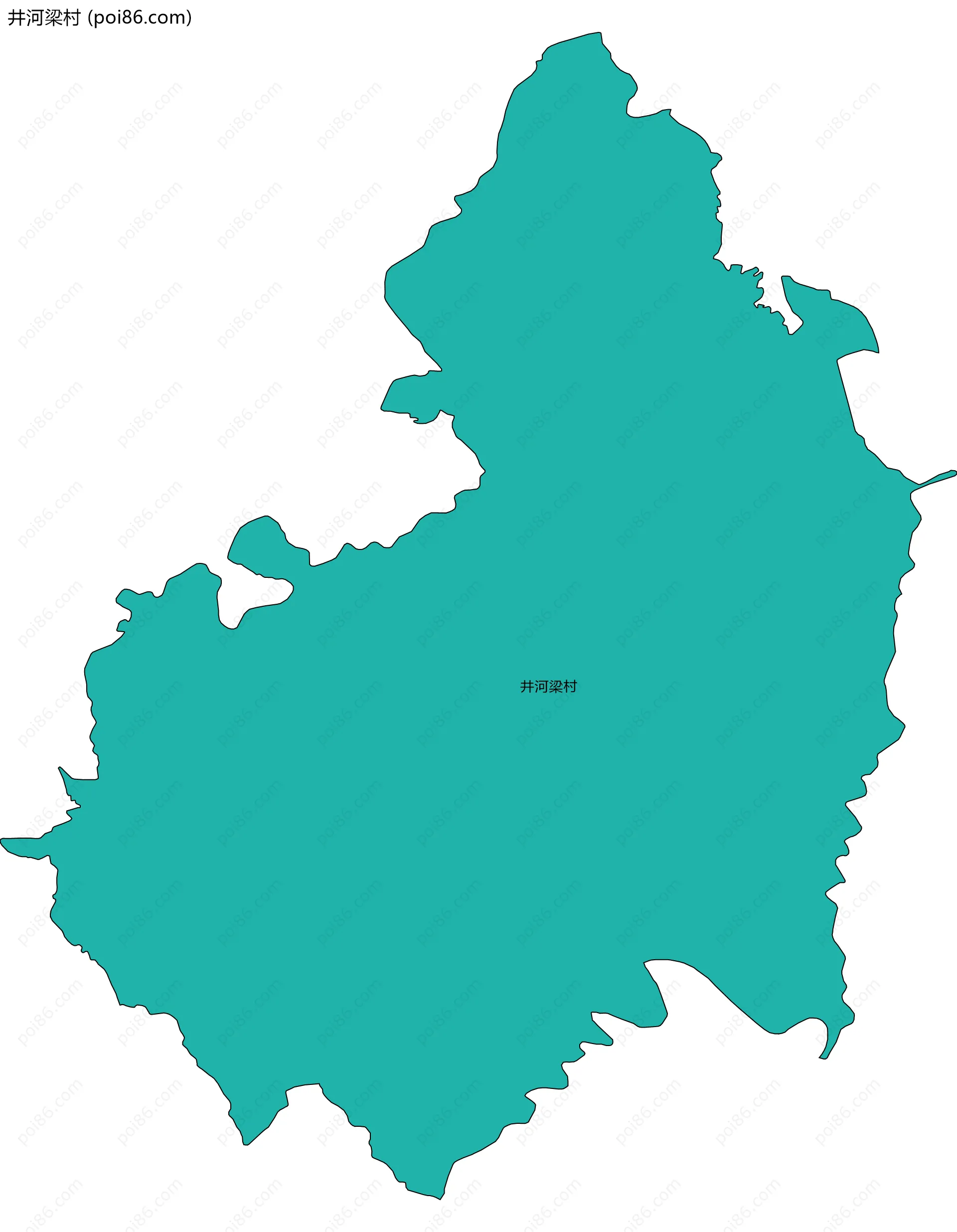 井河梁村边界地图