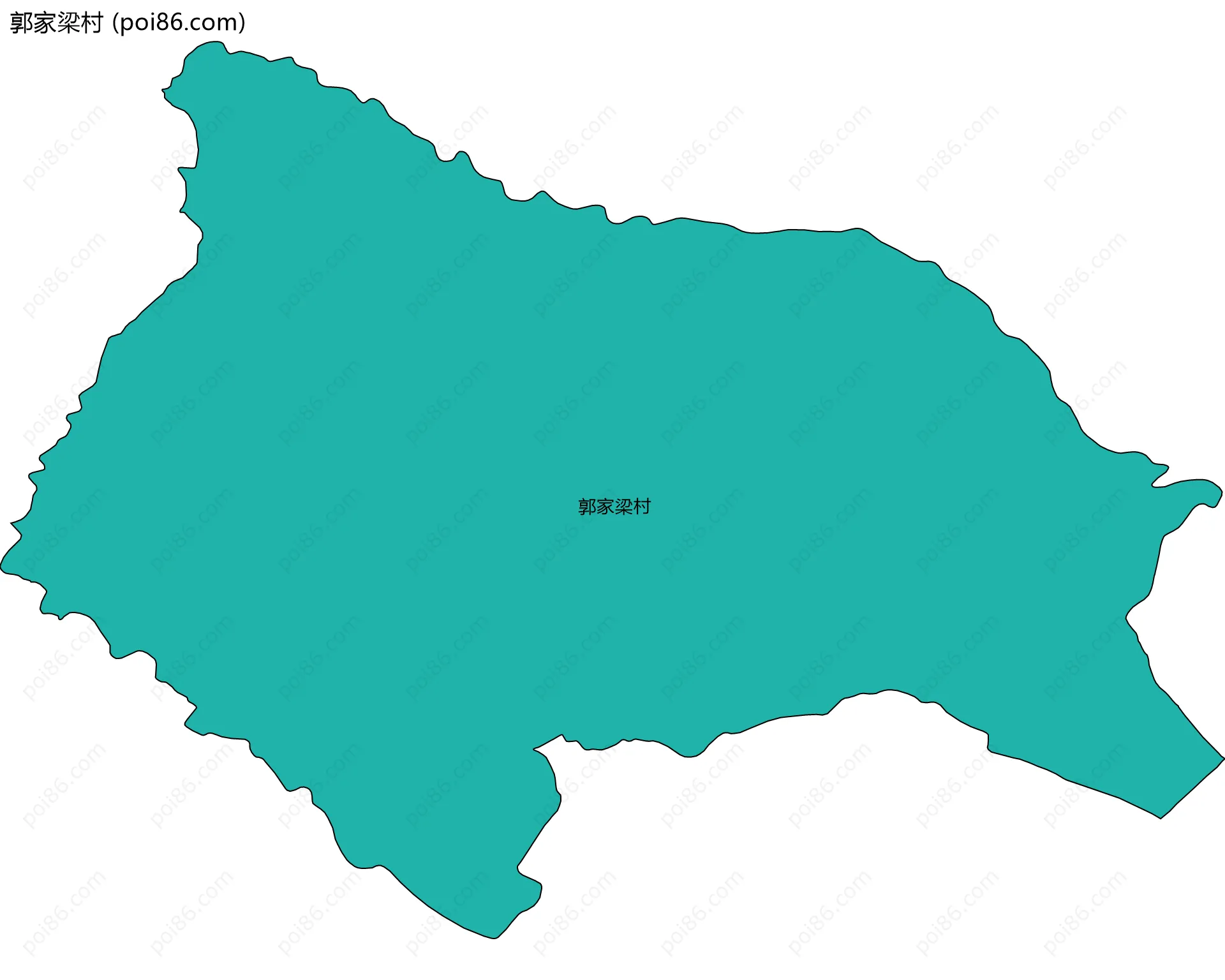 郭家梁村边界地图