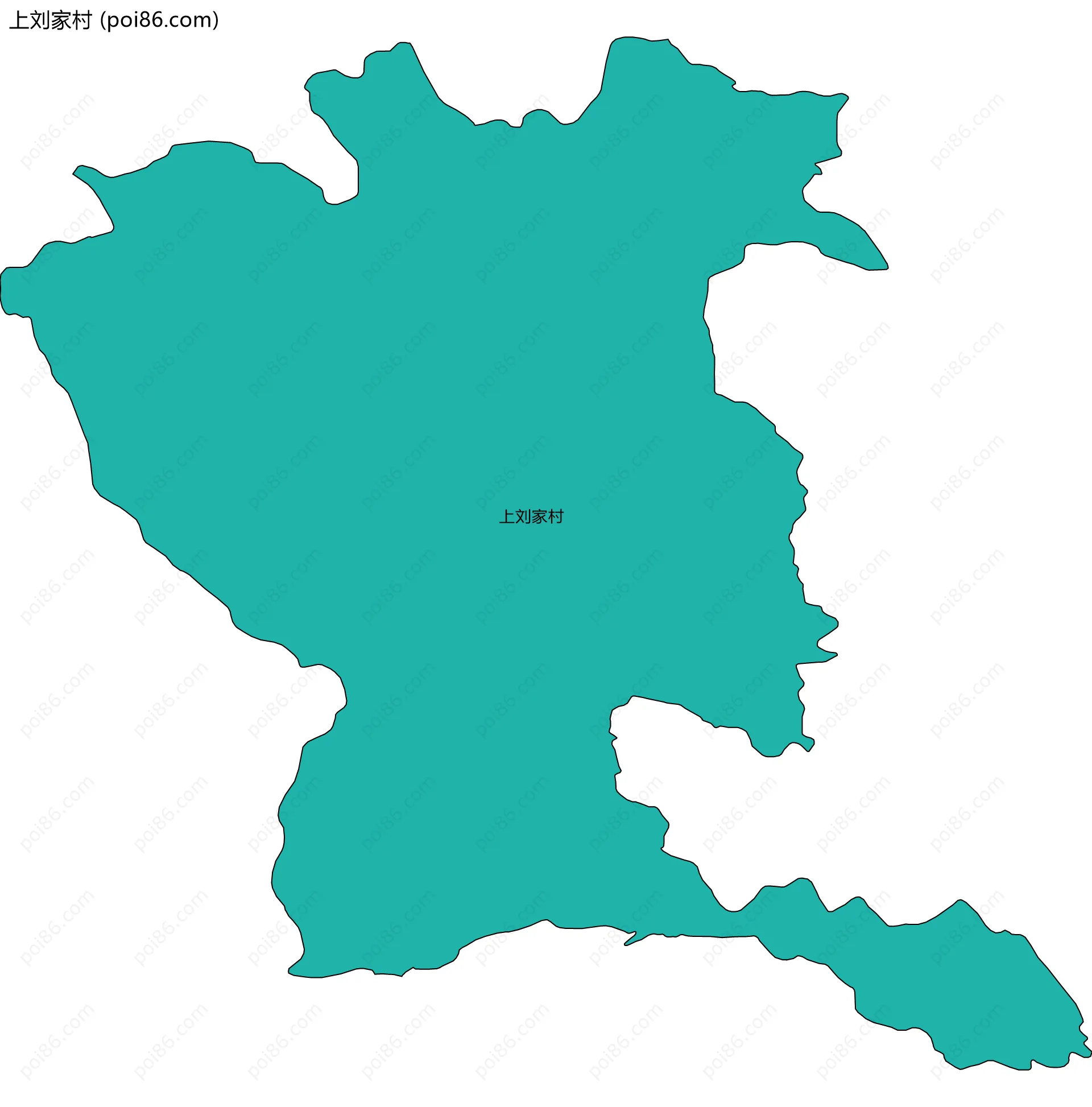 上刘家村边界地图