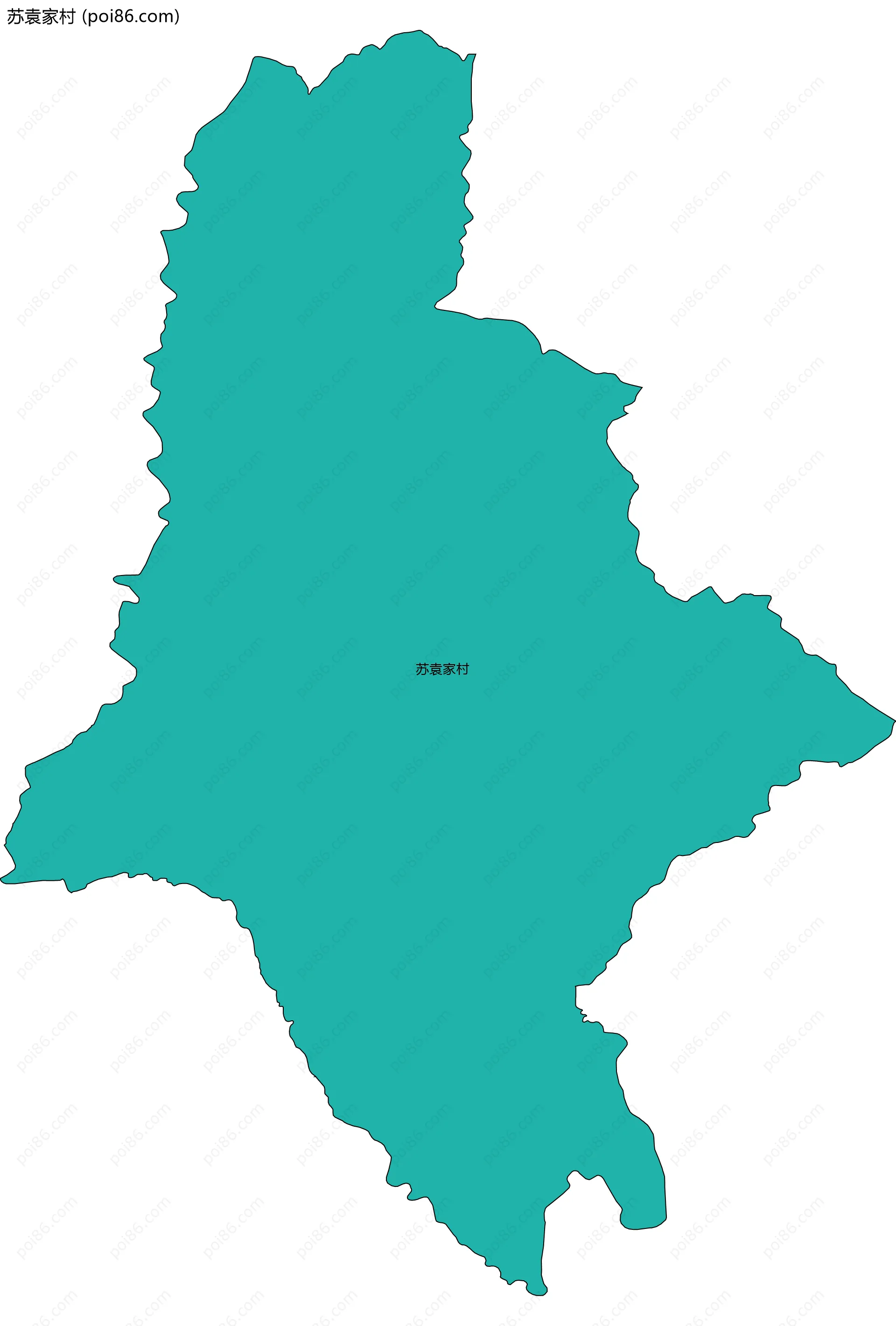 苏袁家村边界地图