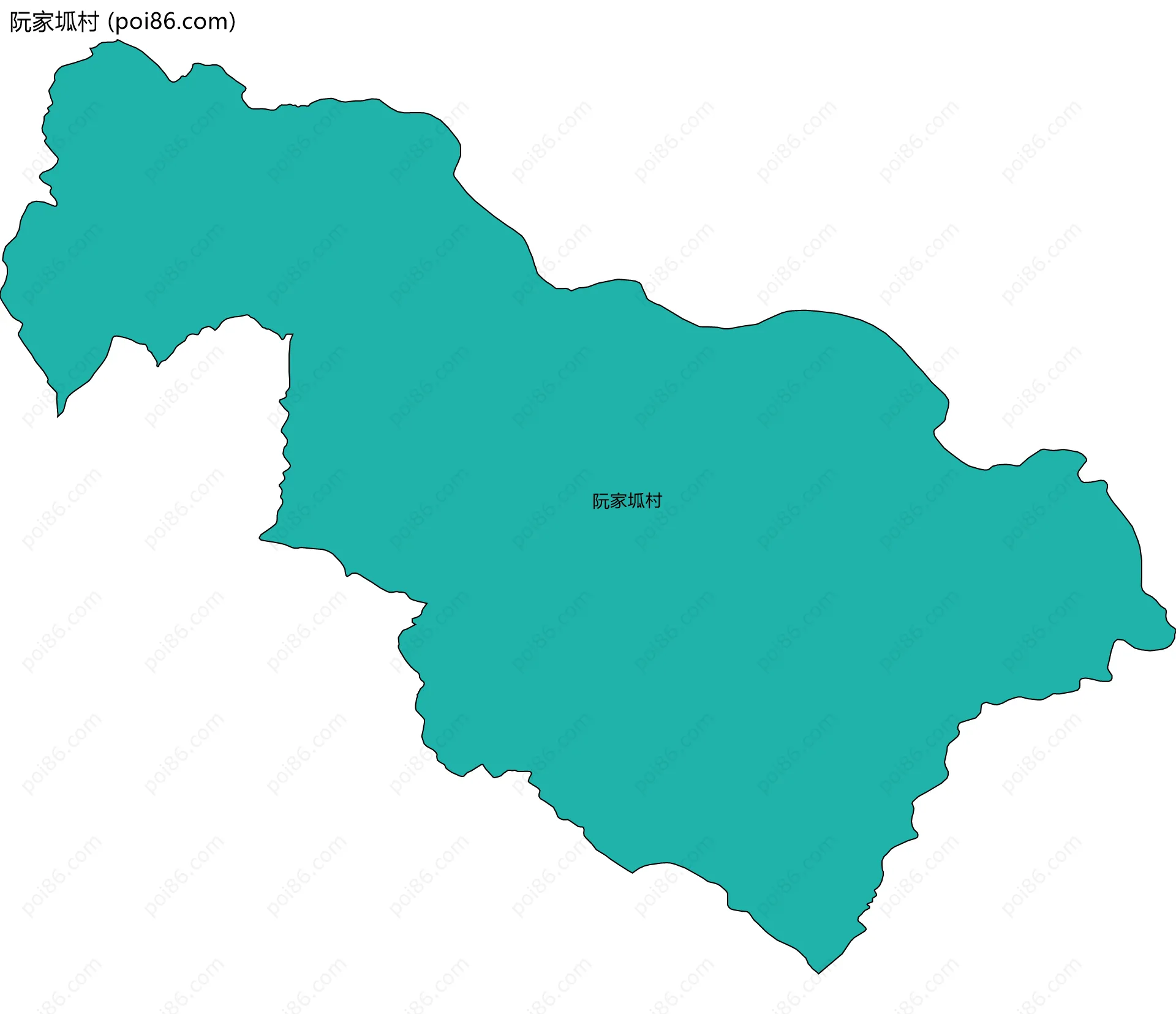 阮家坬村边界地图