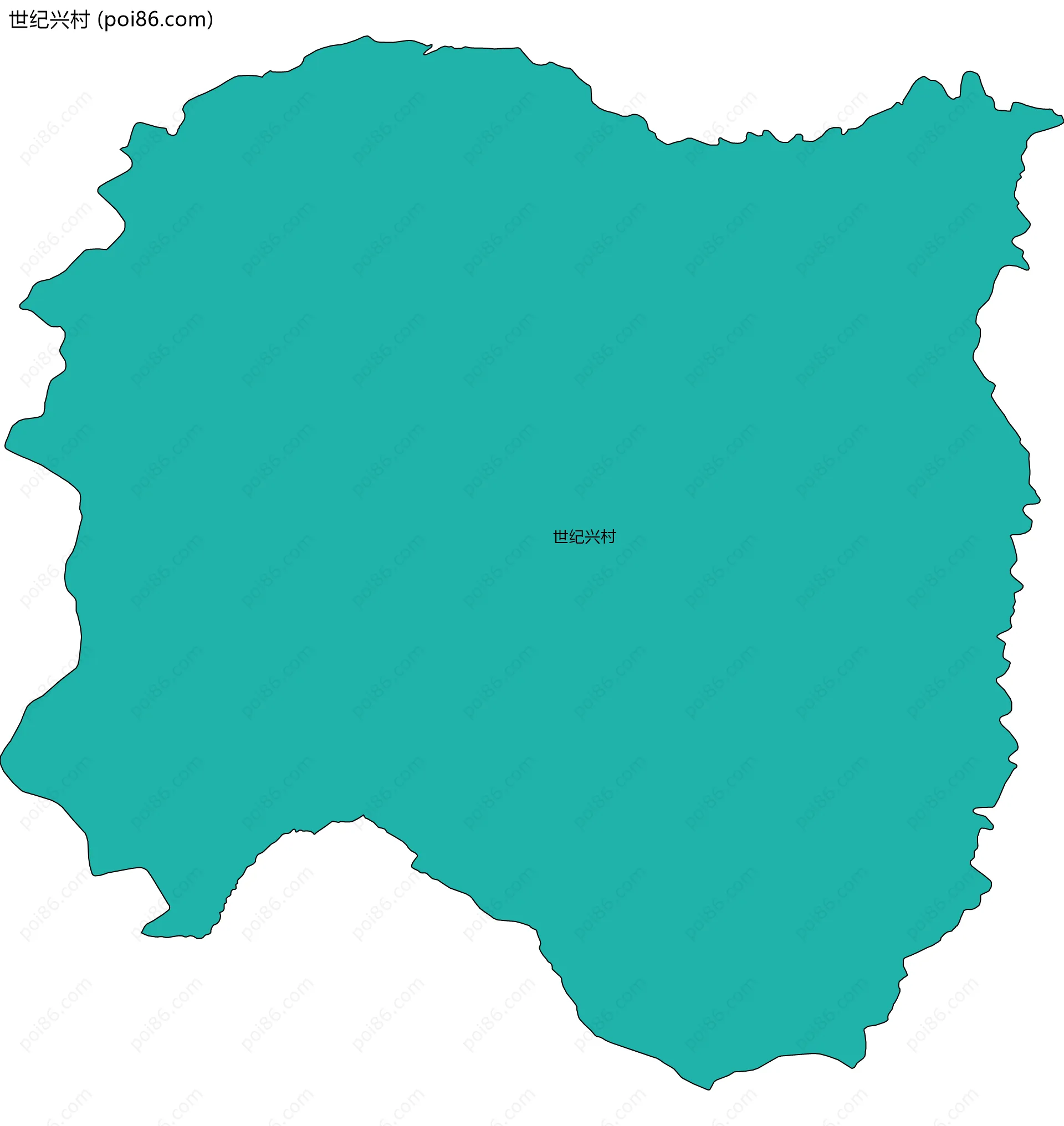 世纪兴村边界地图