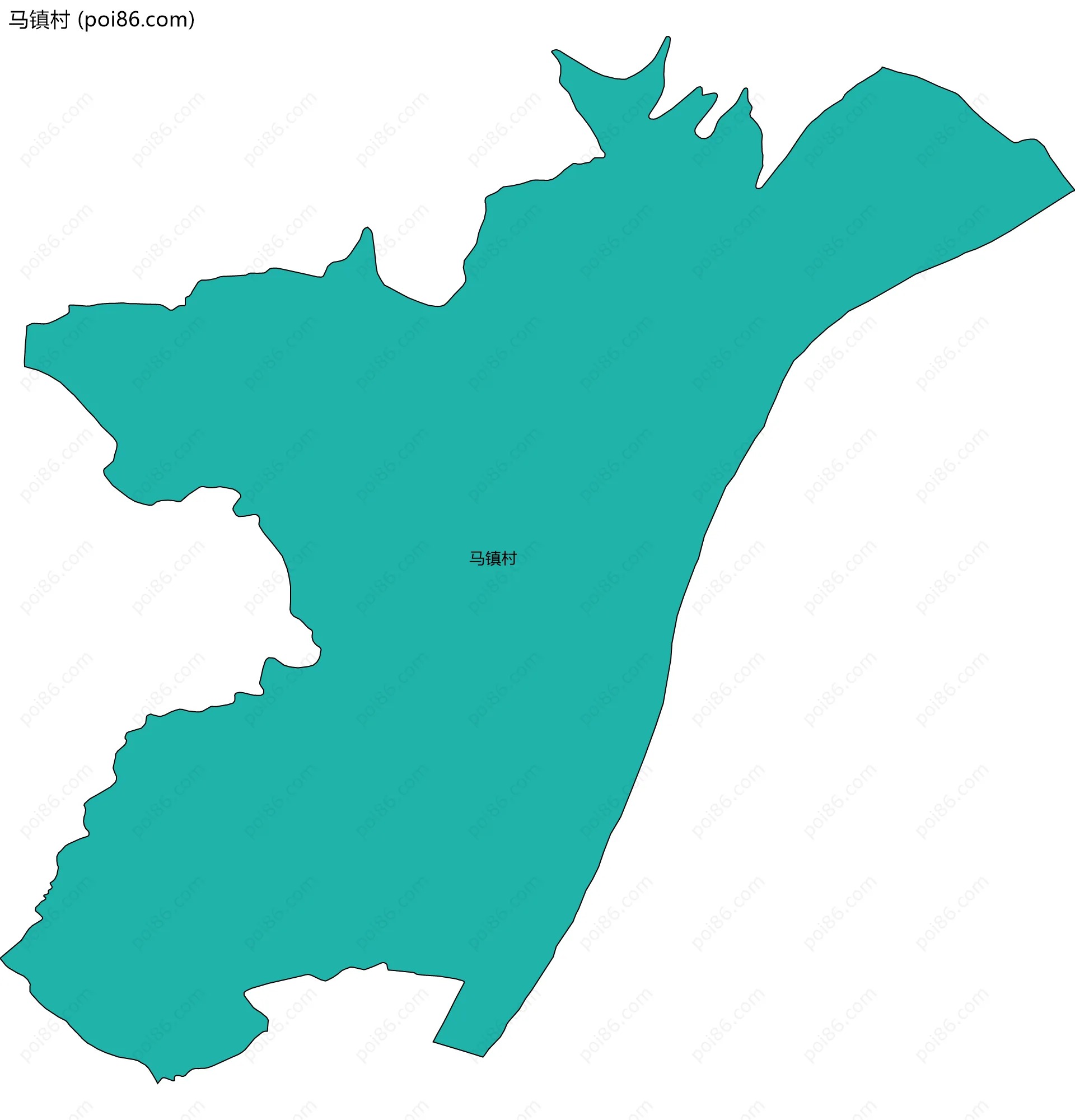 马镇村边界地图