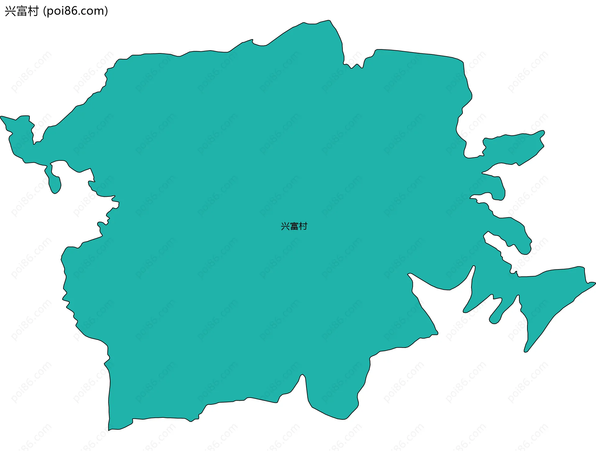 兴富村边界地图