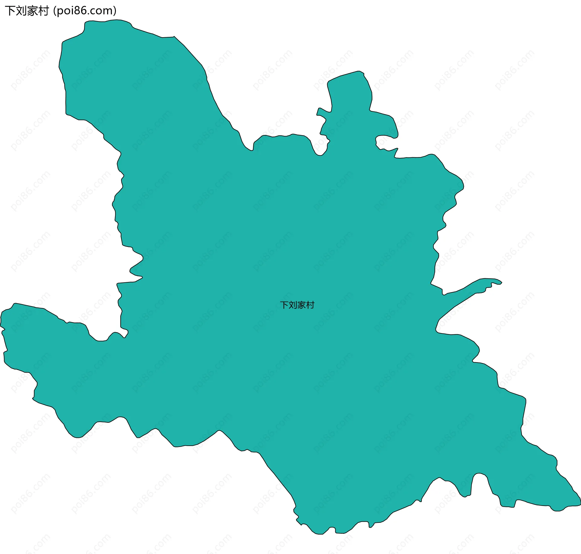 下刘家村边界地图