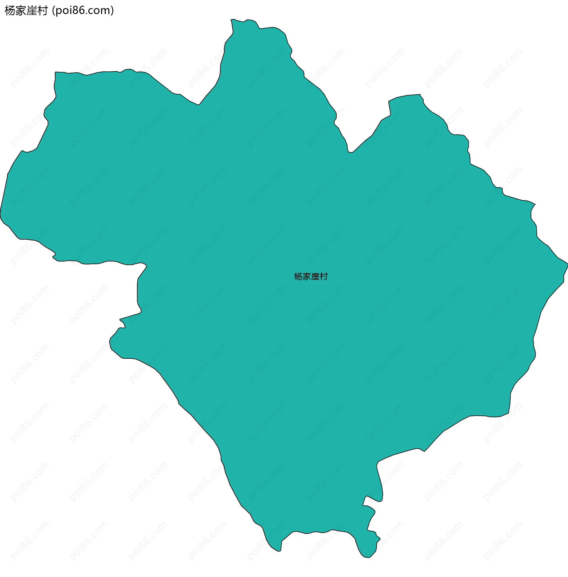 杨家崖村边界地图