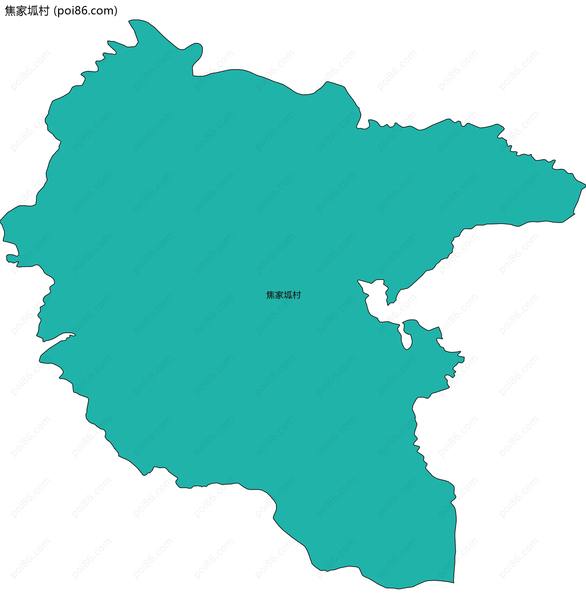 焦家坬村边界地图