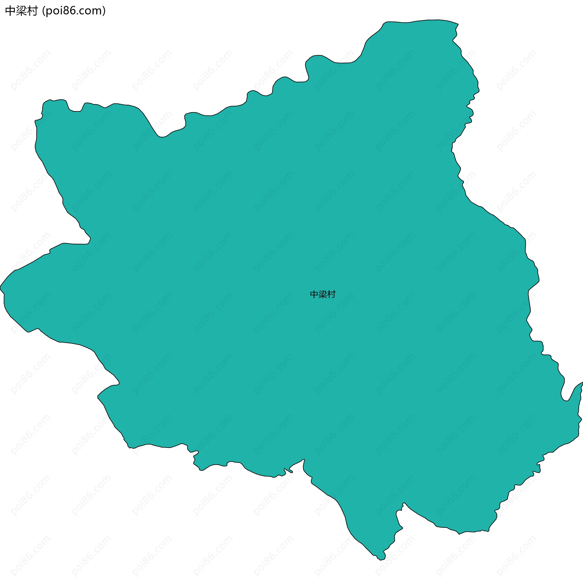 中梁村边界地图