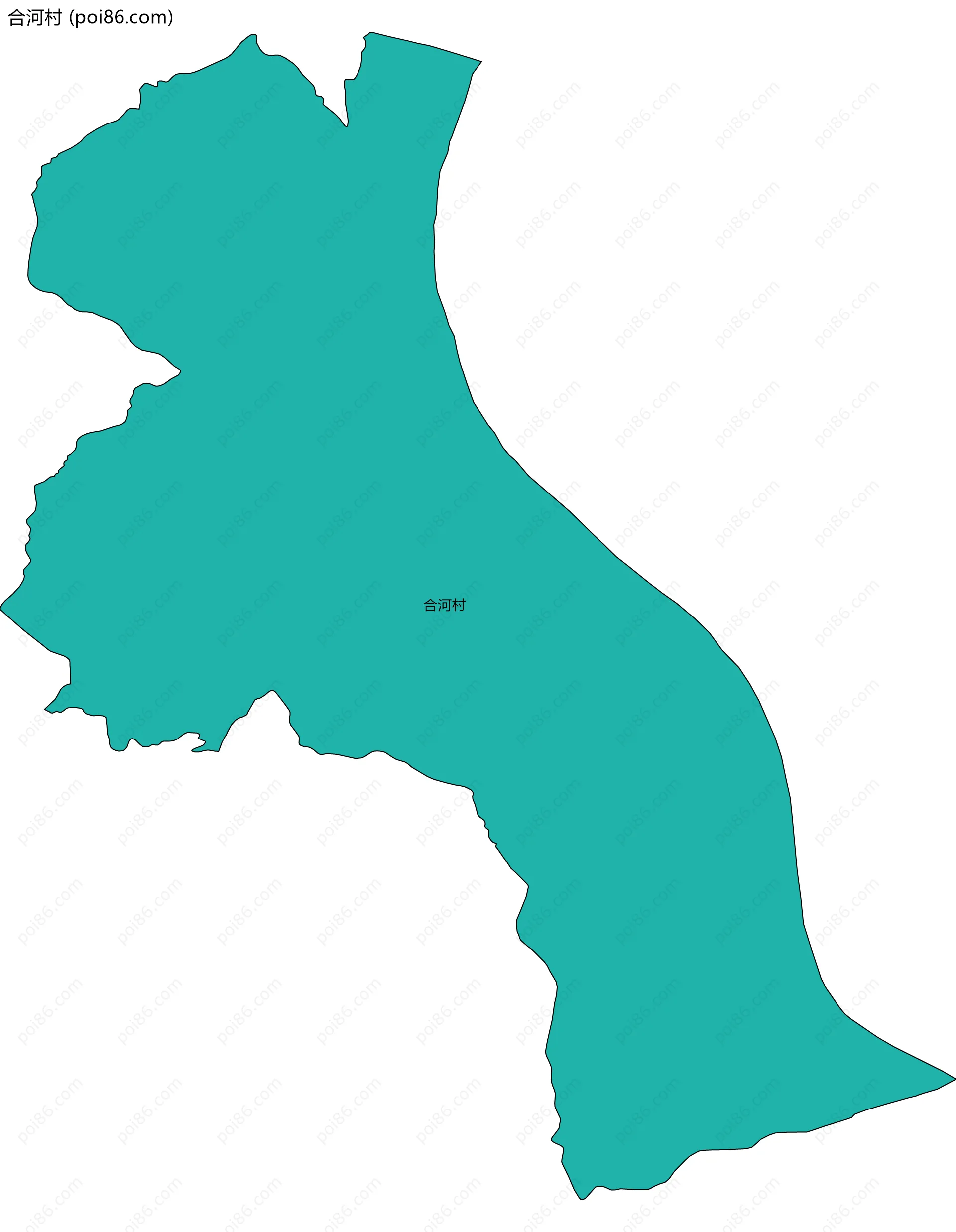 合河村边界地图