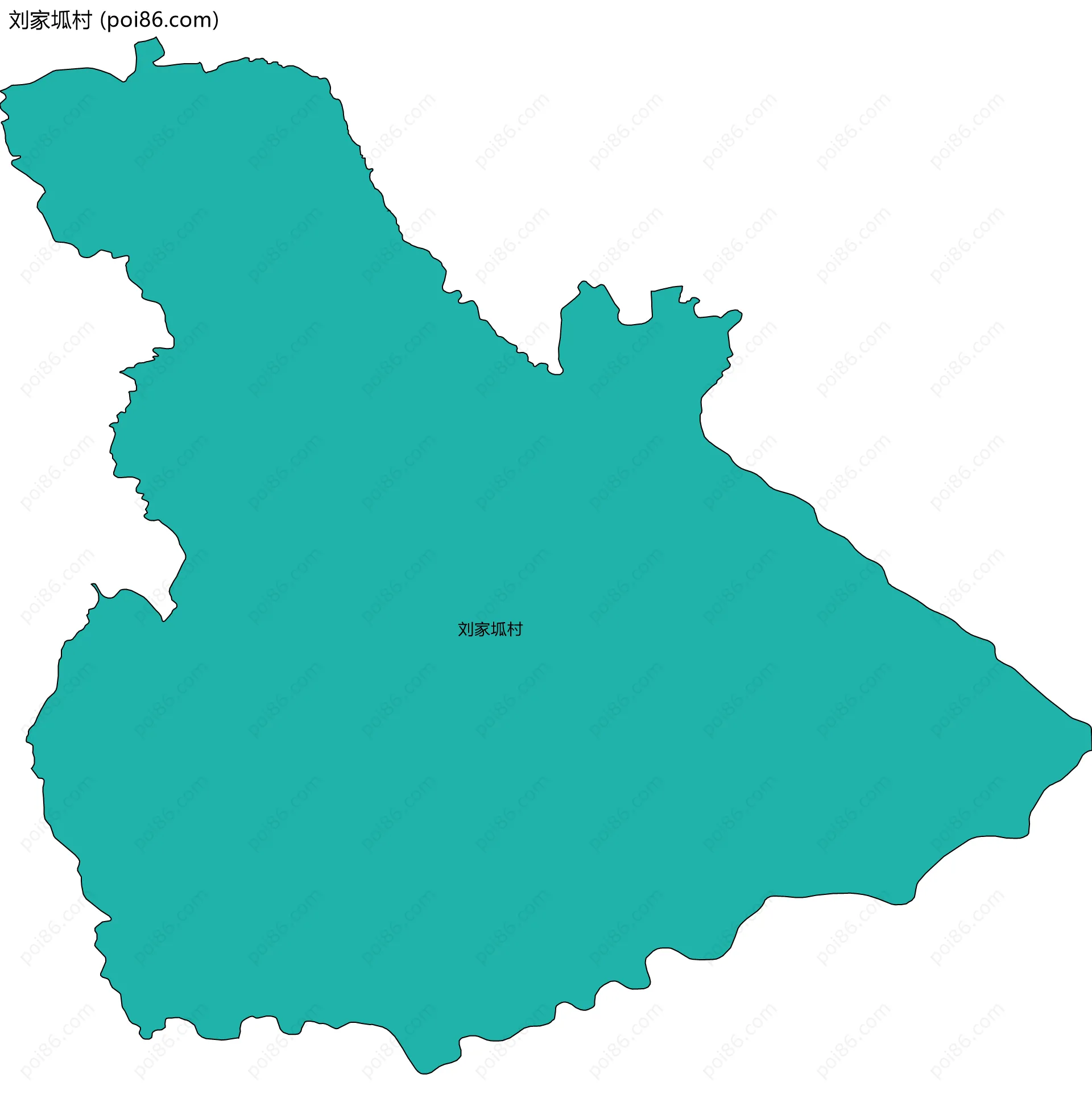 刘家坬村边界地图