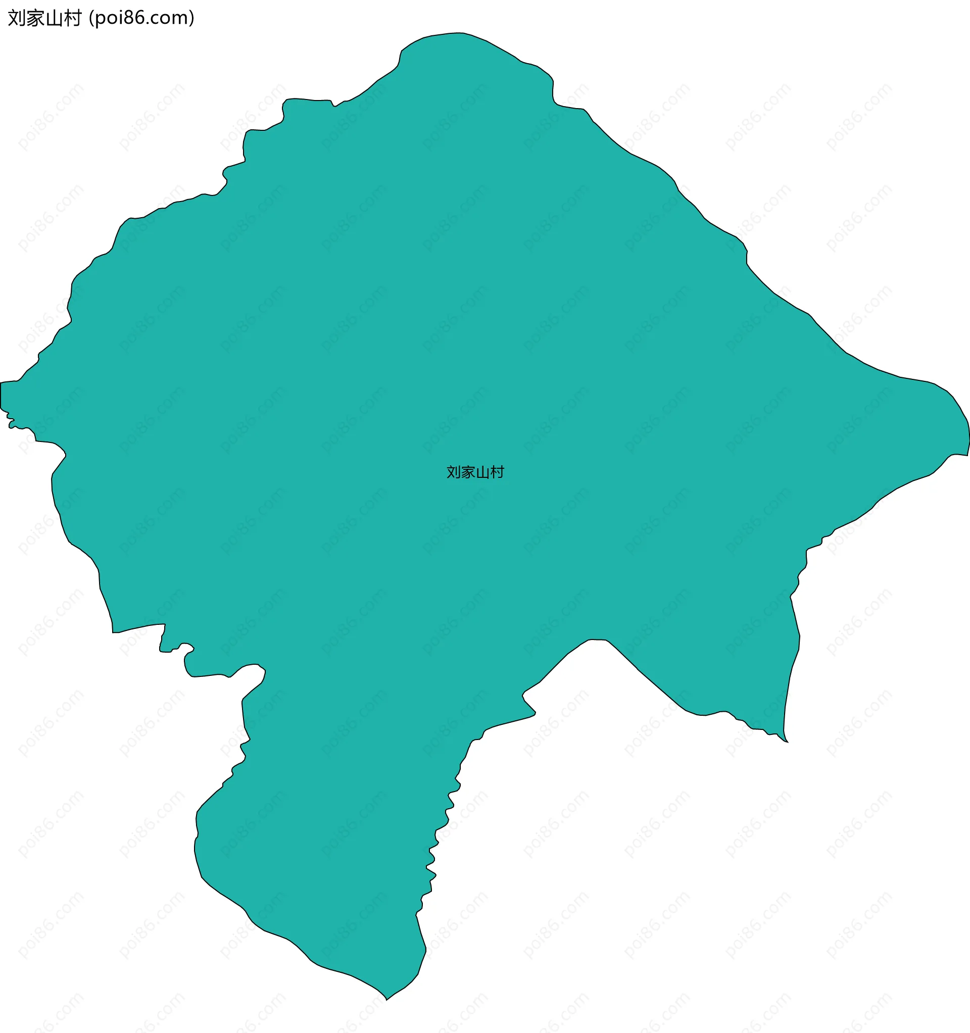 刘家山村边界地图