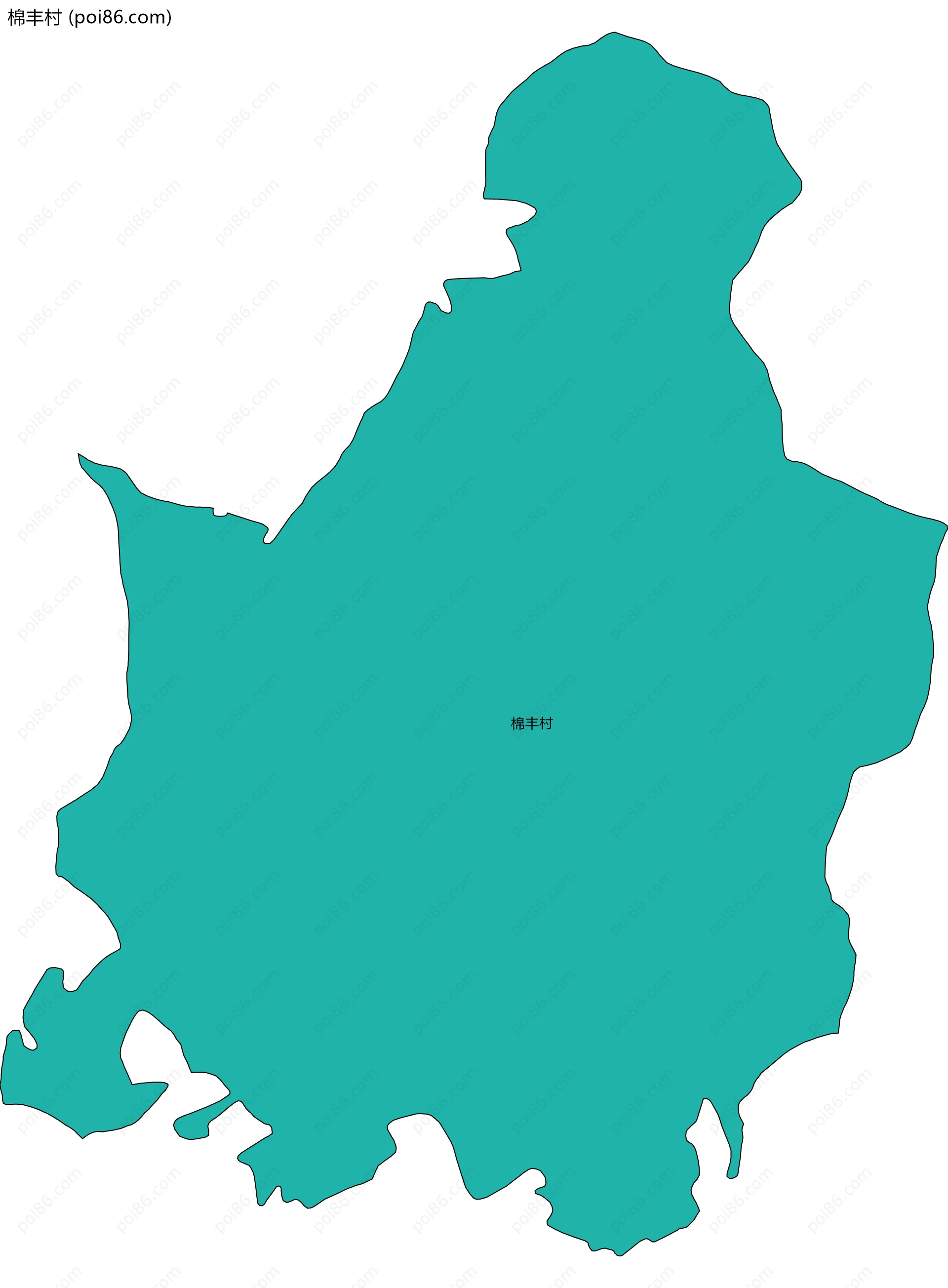 棉丰村边界地图