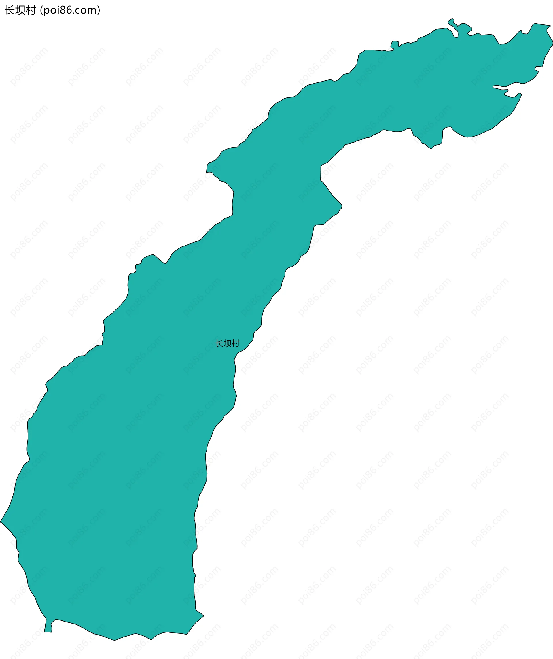 长坝村边界地图