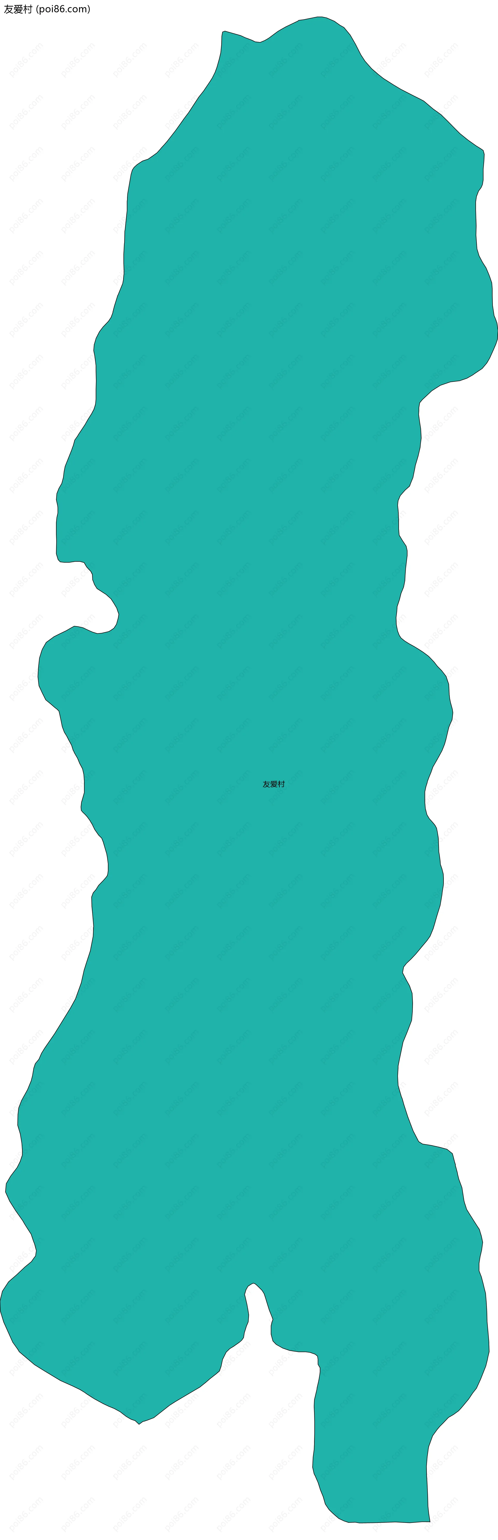 友爱村边界地图