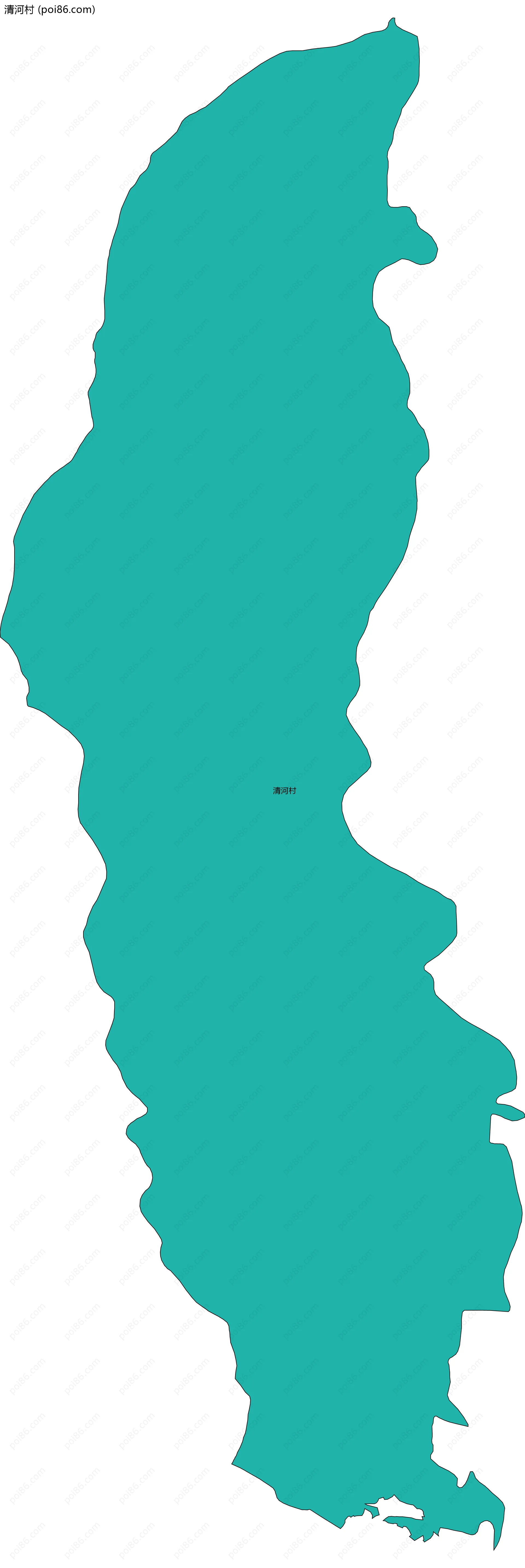 清河村边界地图