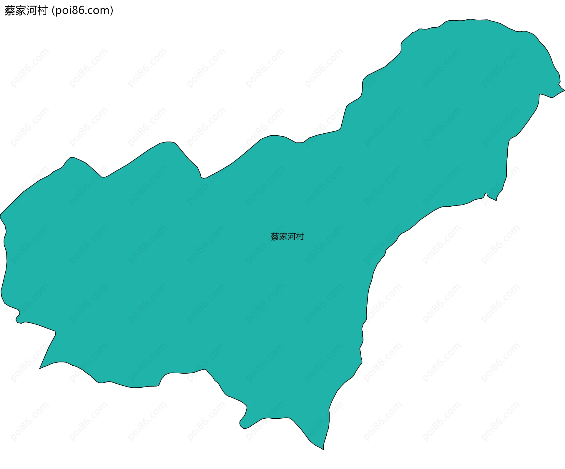 蔡家河村边界地图