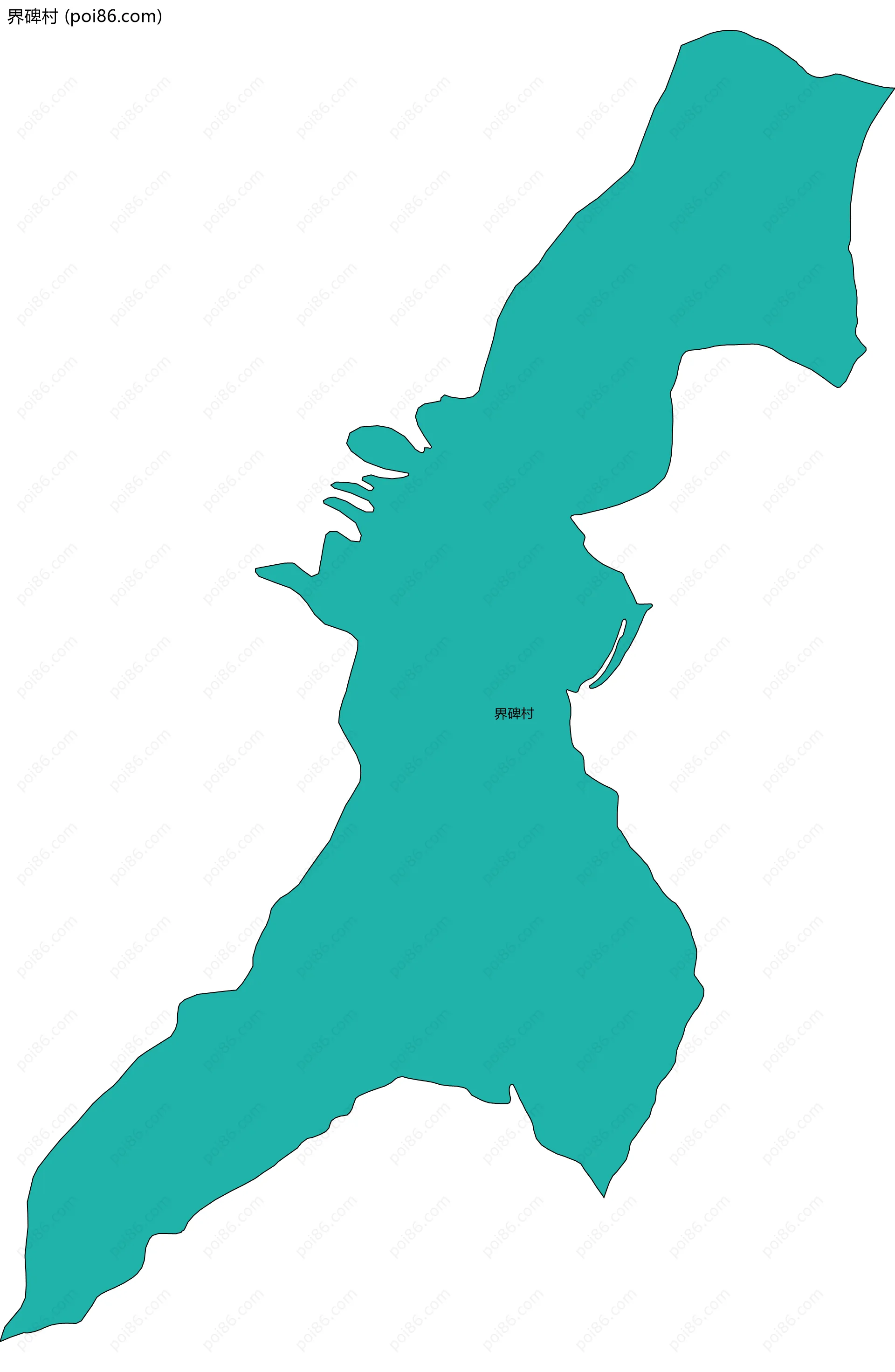 界碑村边界地图