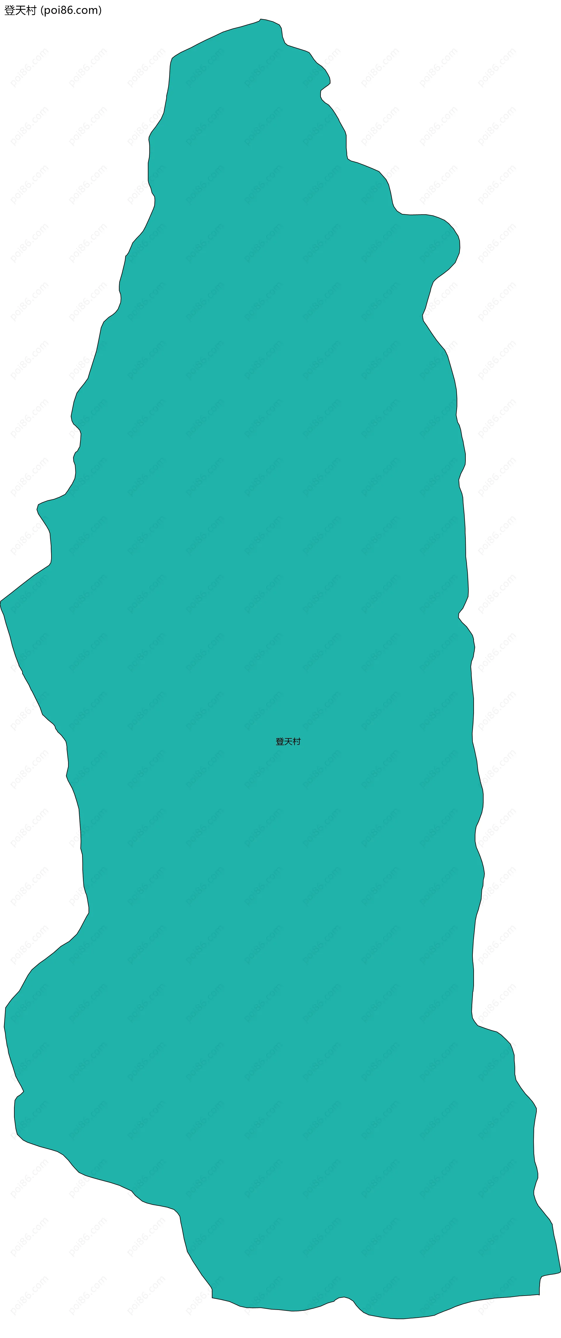 登天村边界地图