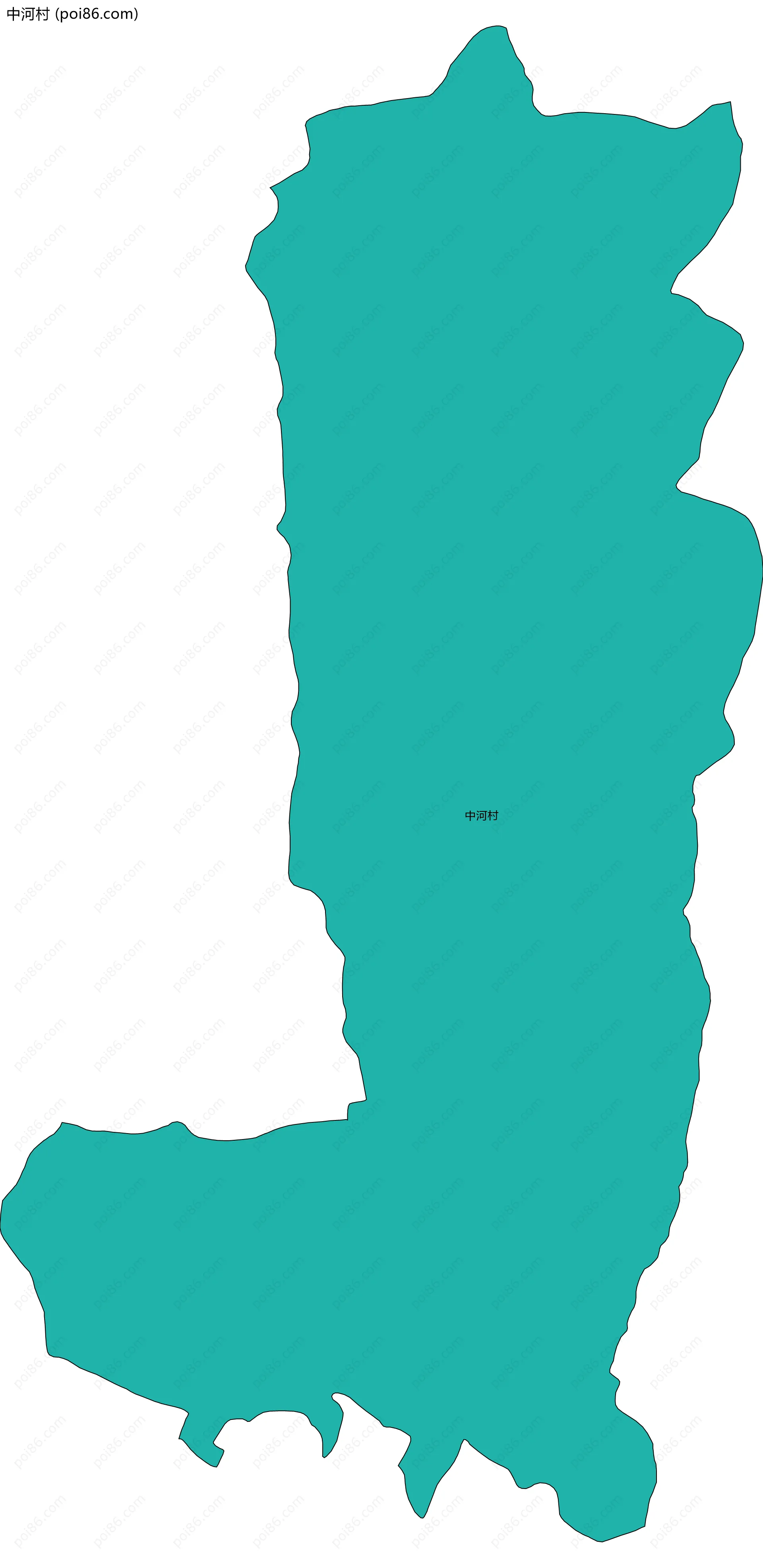 中河村边界地图