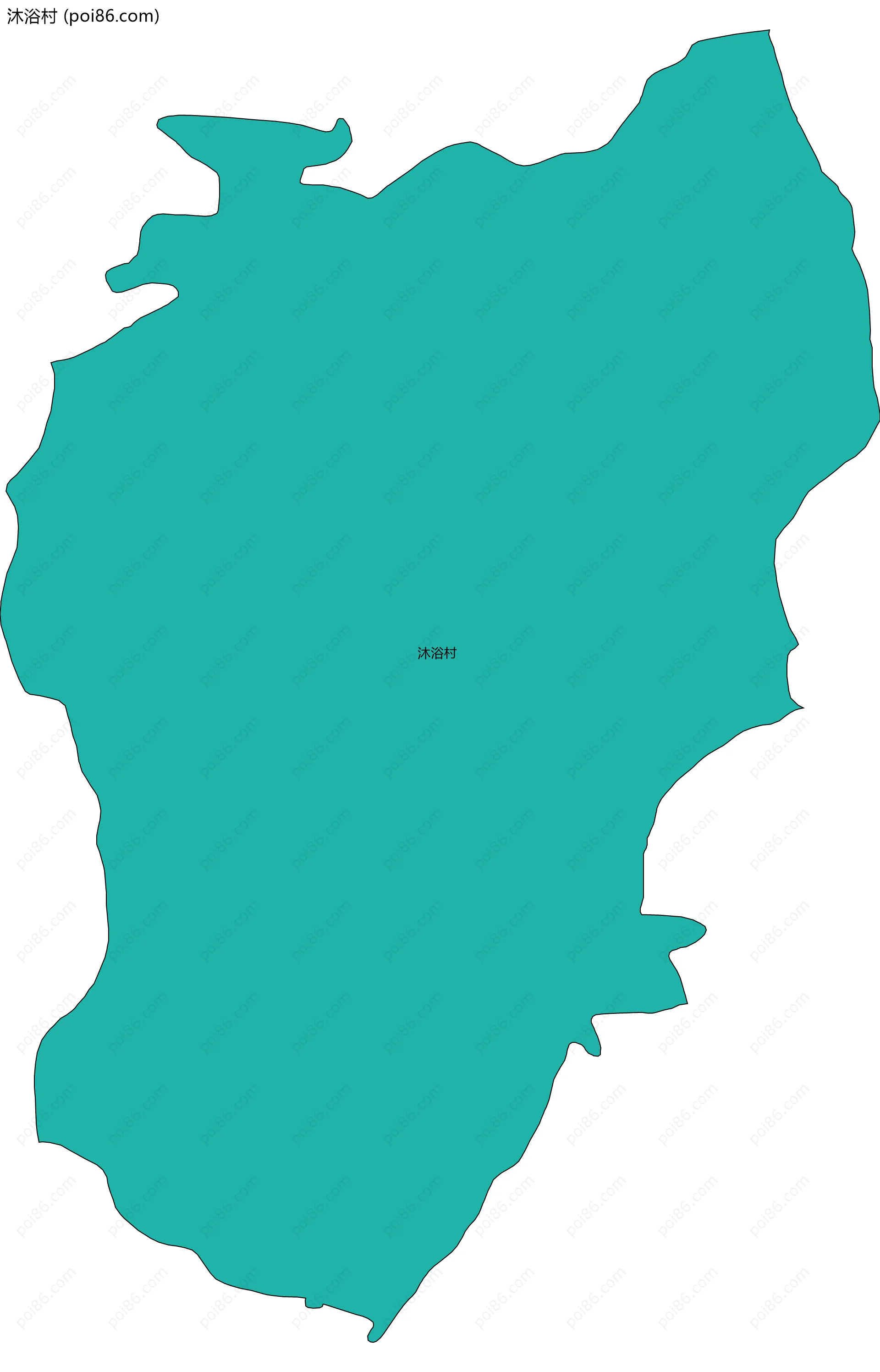 沐浴村边界地图