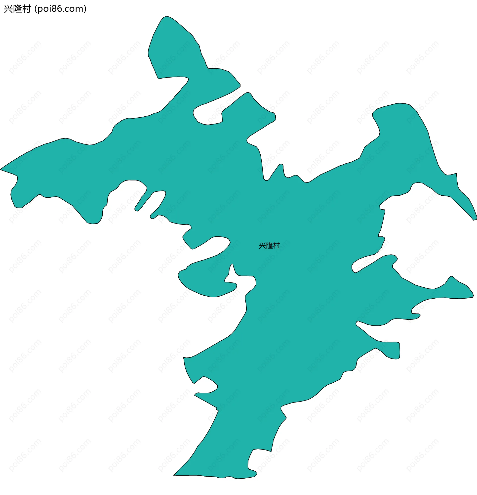 兴隆村边界地图
