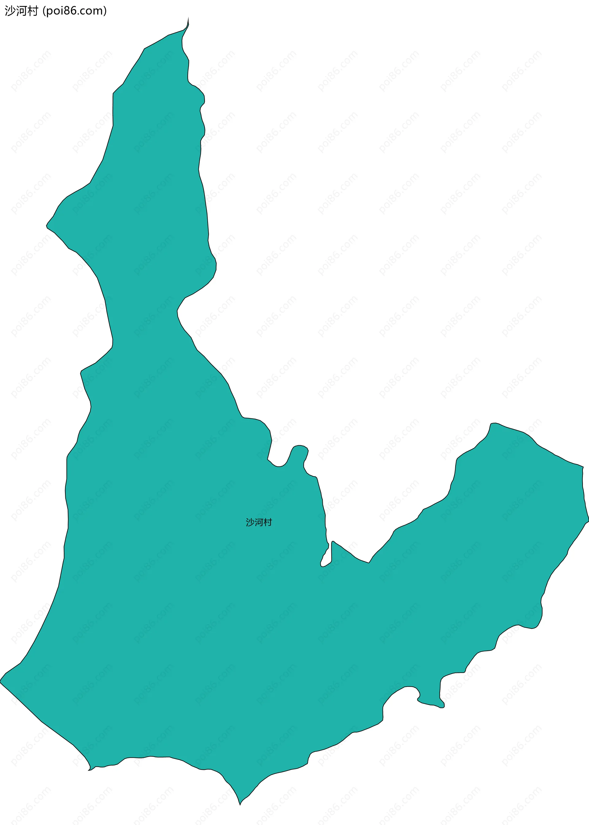 沙河村边界地图