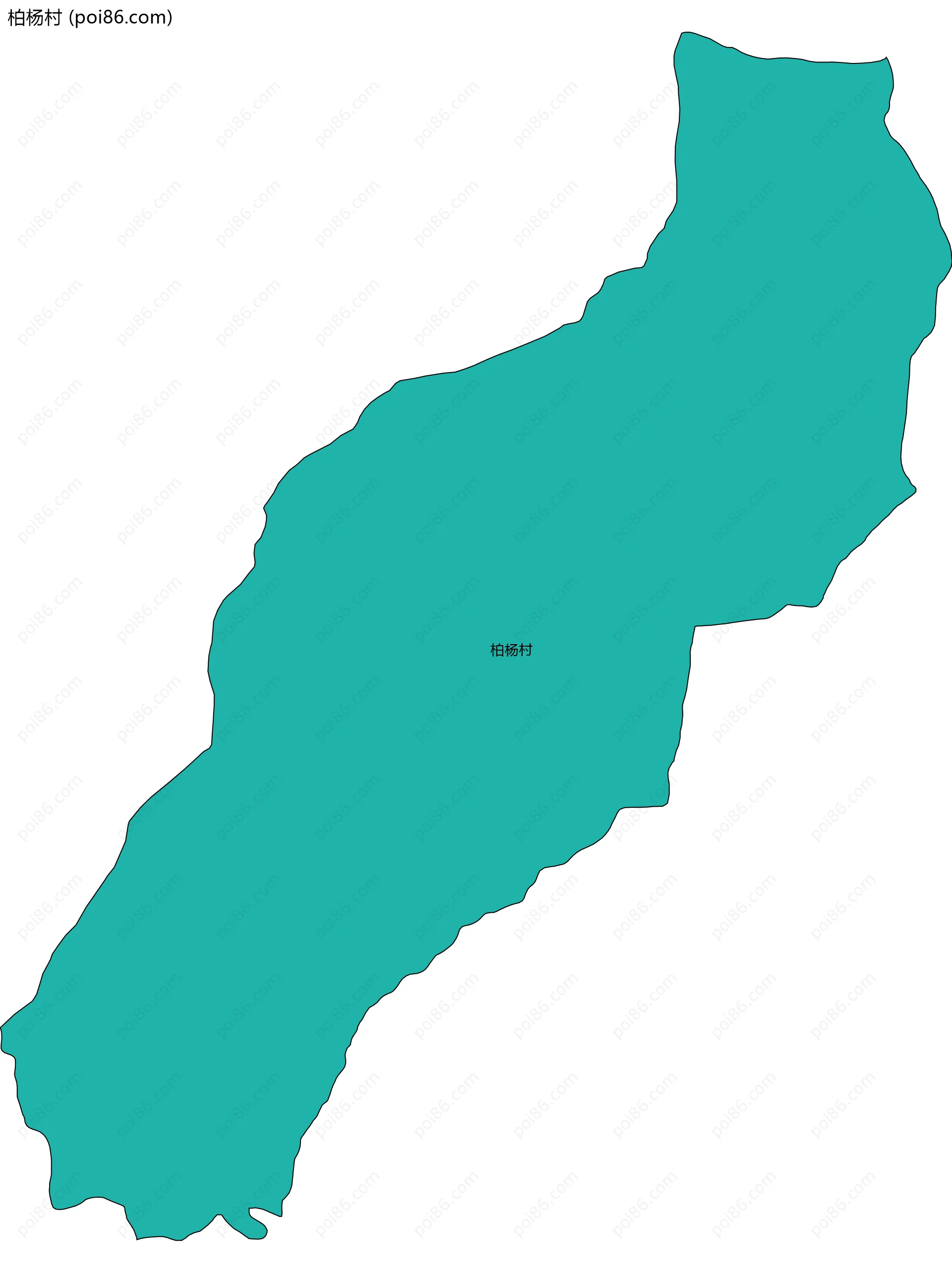 柏杨村边界地图