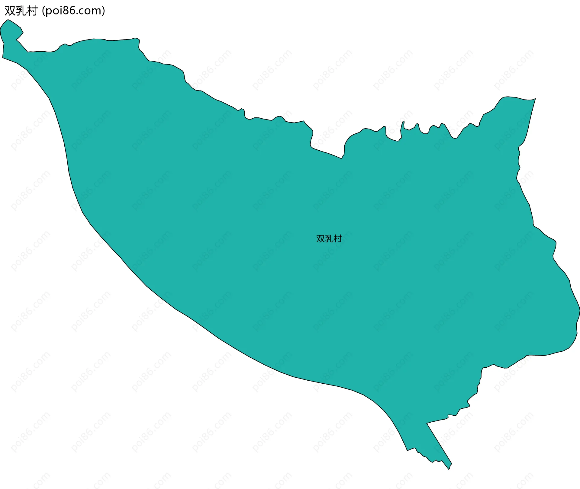 双乳村边界地图