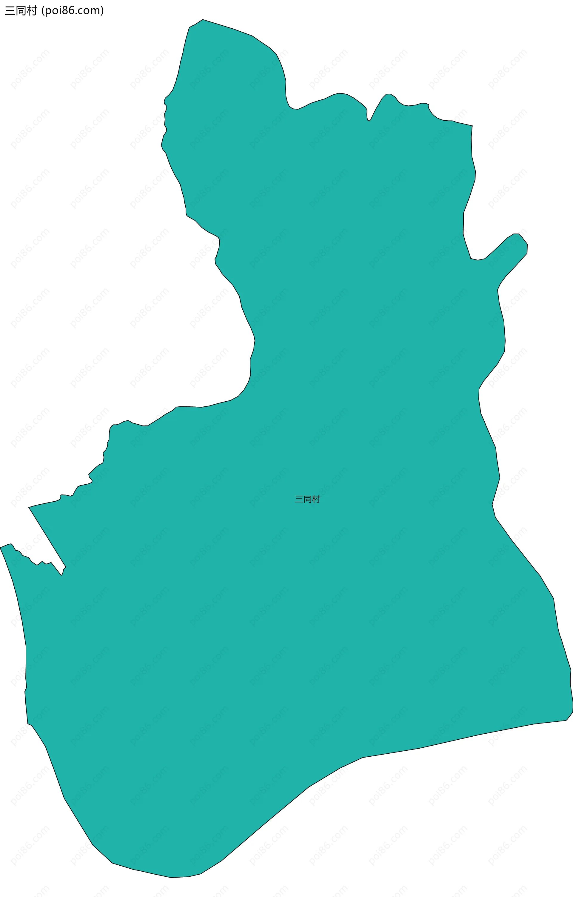 三同村边界地图