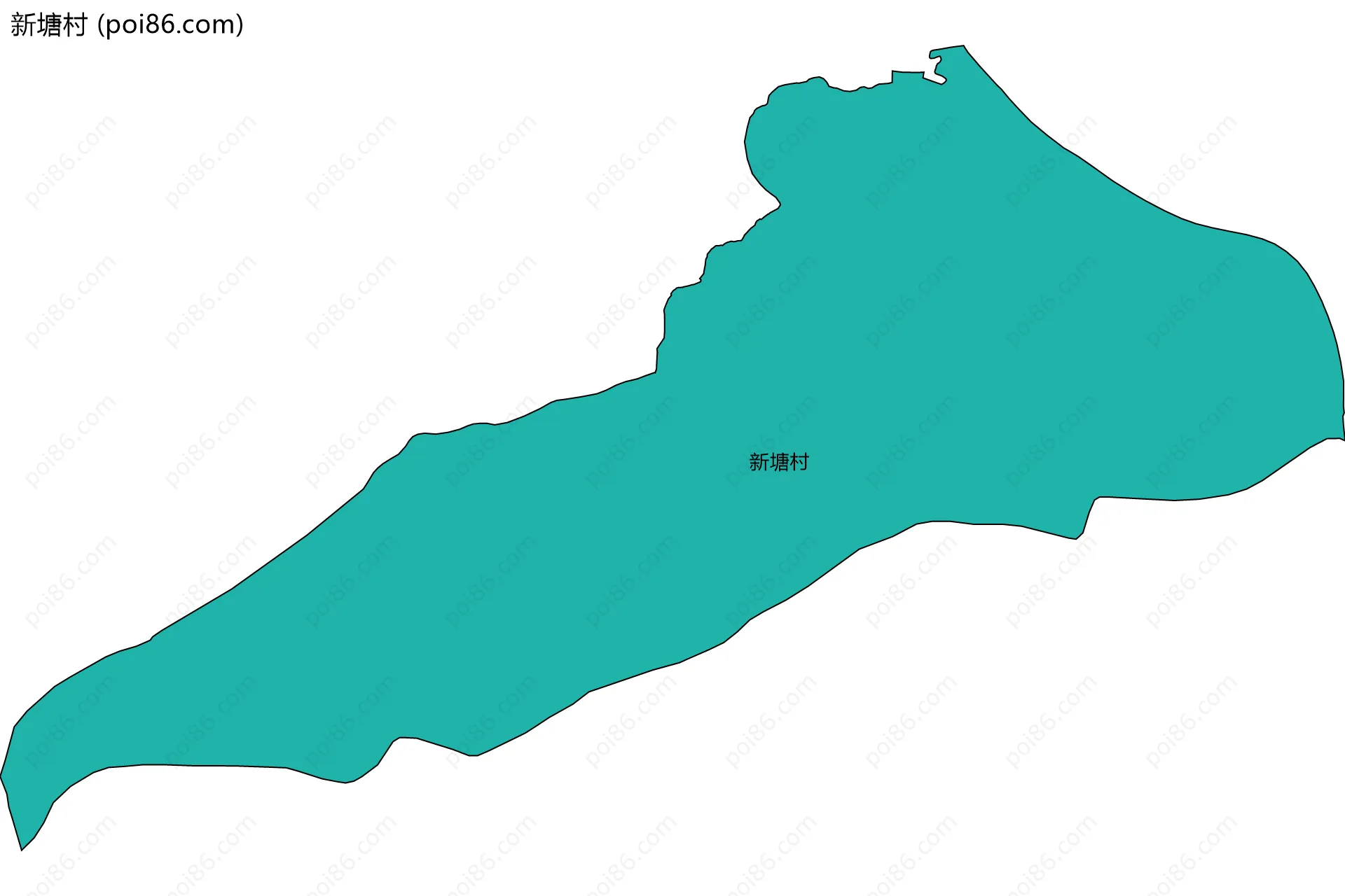 新塘村边界地图