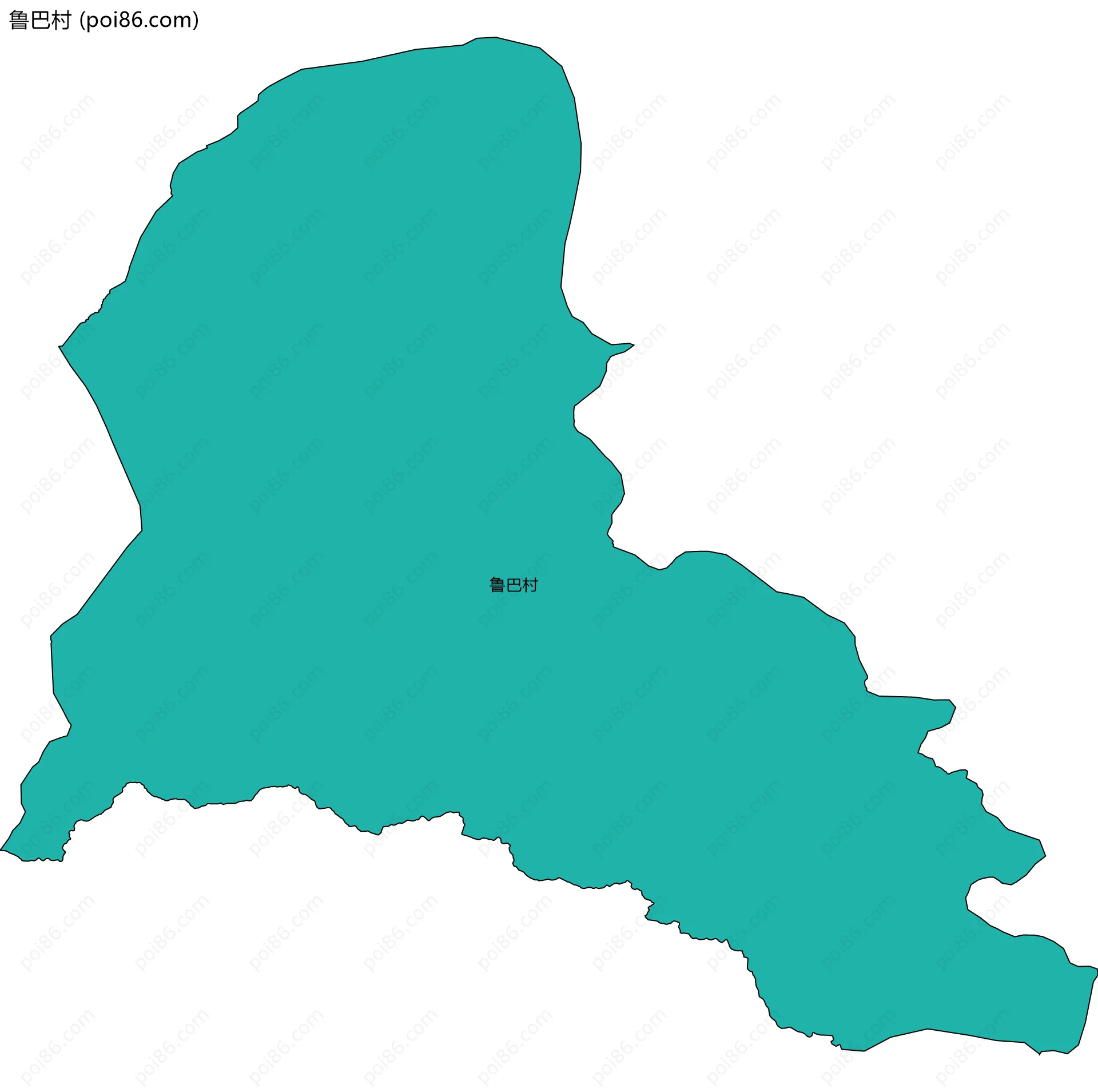 鲁巴村边界地图